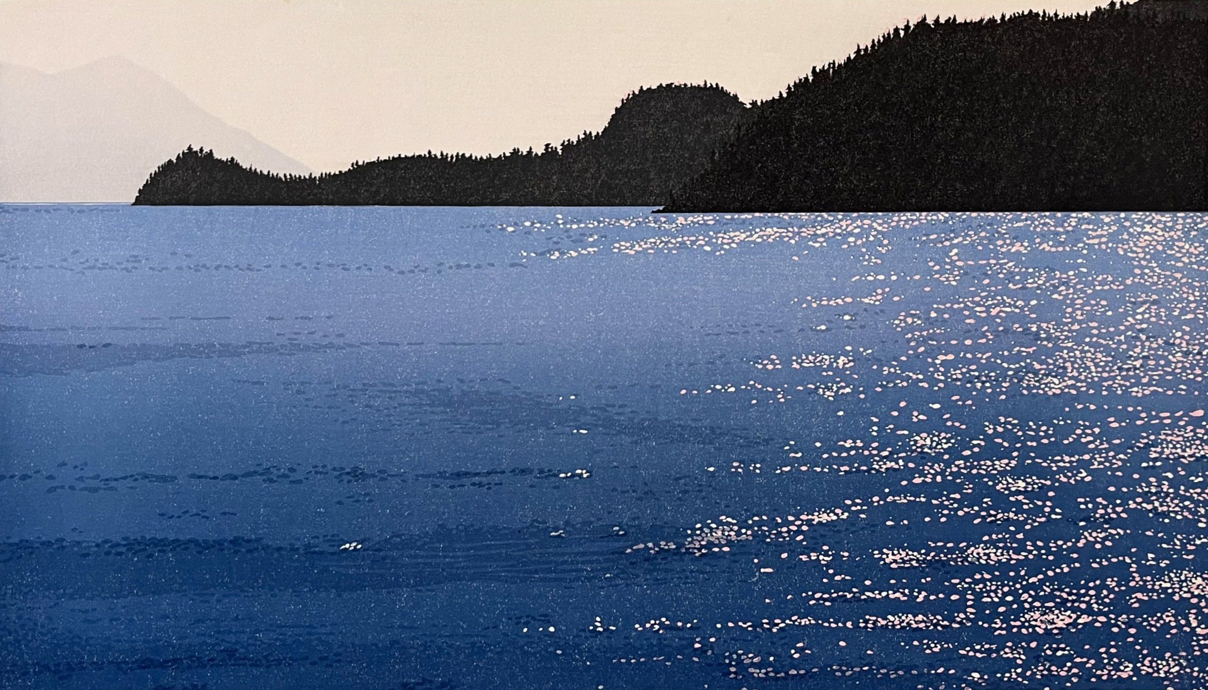 Nootka Afternoon 17 x 29 3/4 Woodblock 2008 SOLD