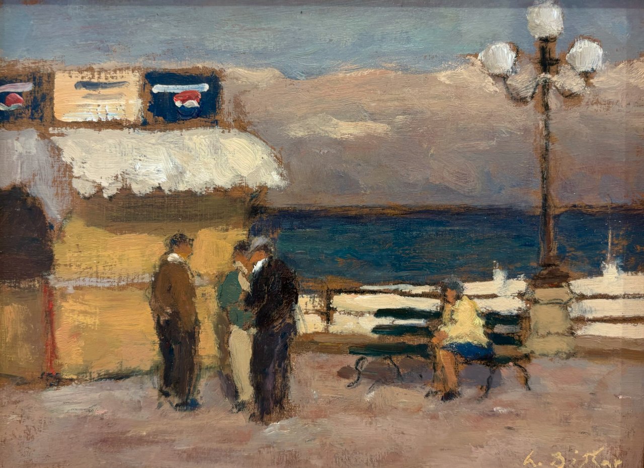 Seaside Chat 6 x 8 Oil on Panel $ 2000