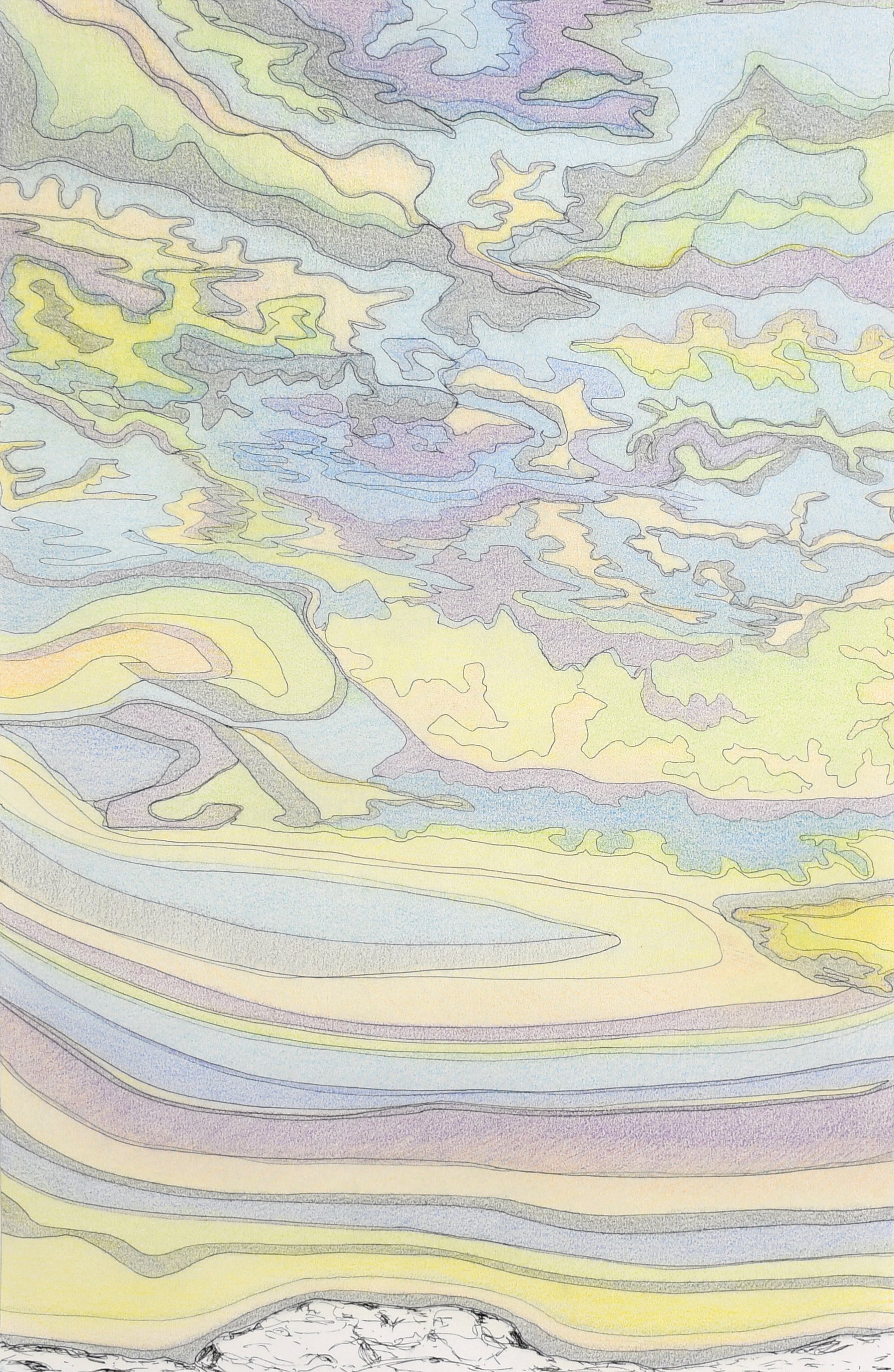 Crazy Weather 23 x 15 Coloured Pencil # 196-0662 SOLD