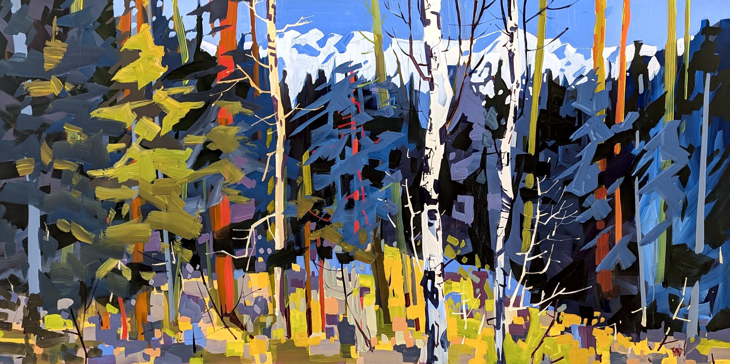 The Aspen Forest 36 x 72 Acrylic on Canvas SOLD
