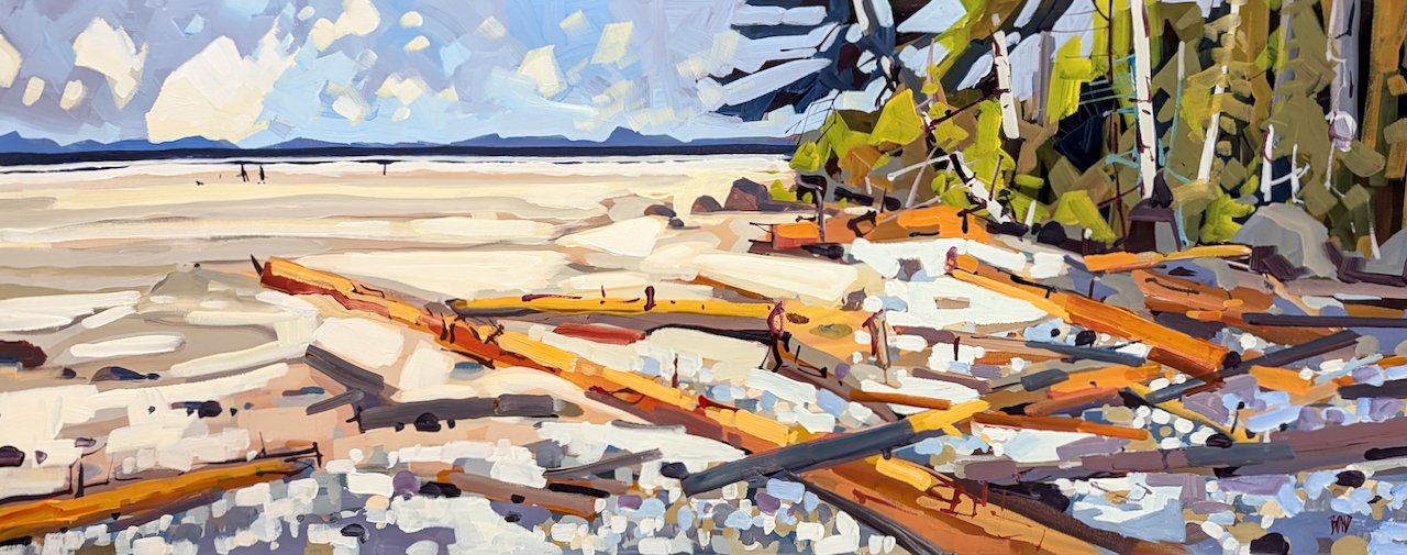 Wilderness Sandbars 24 x 60 Acrylic on Canvas SOLD