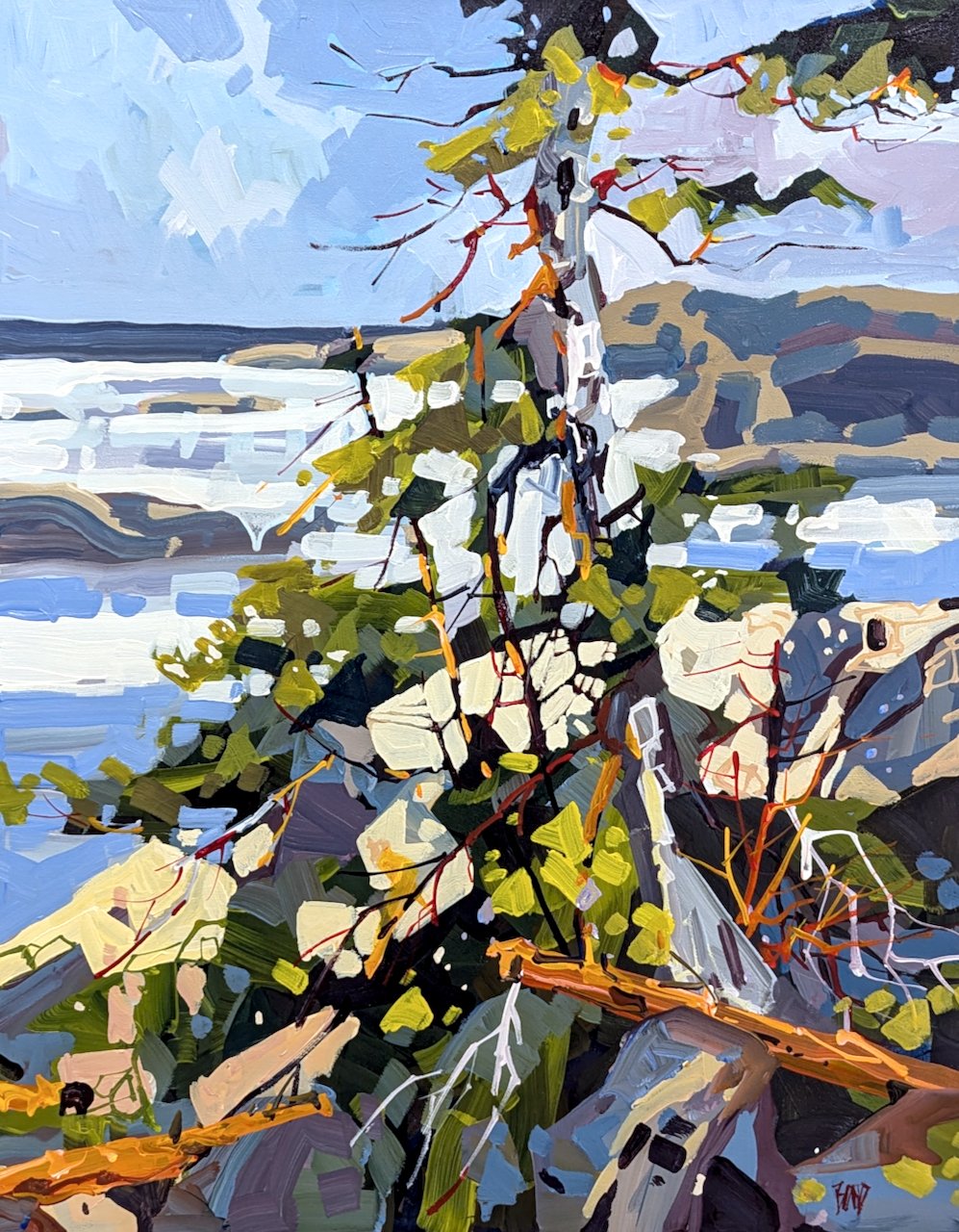 Sculptures in the Wind 30 x 24 Acrylic on Canvas SOLD