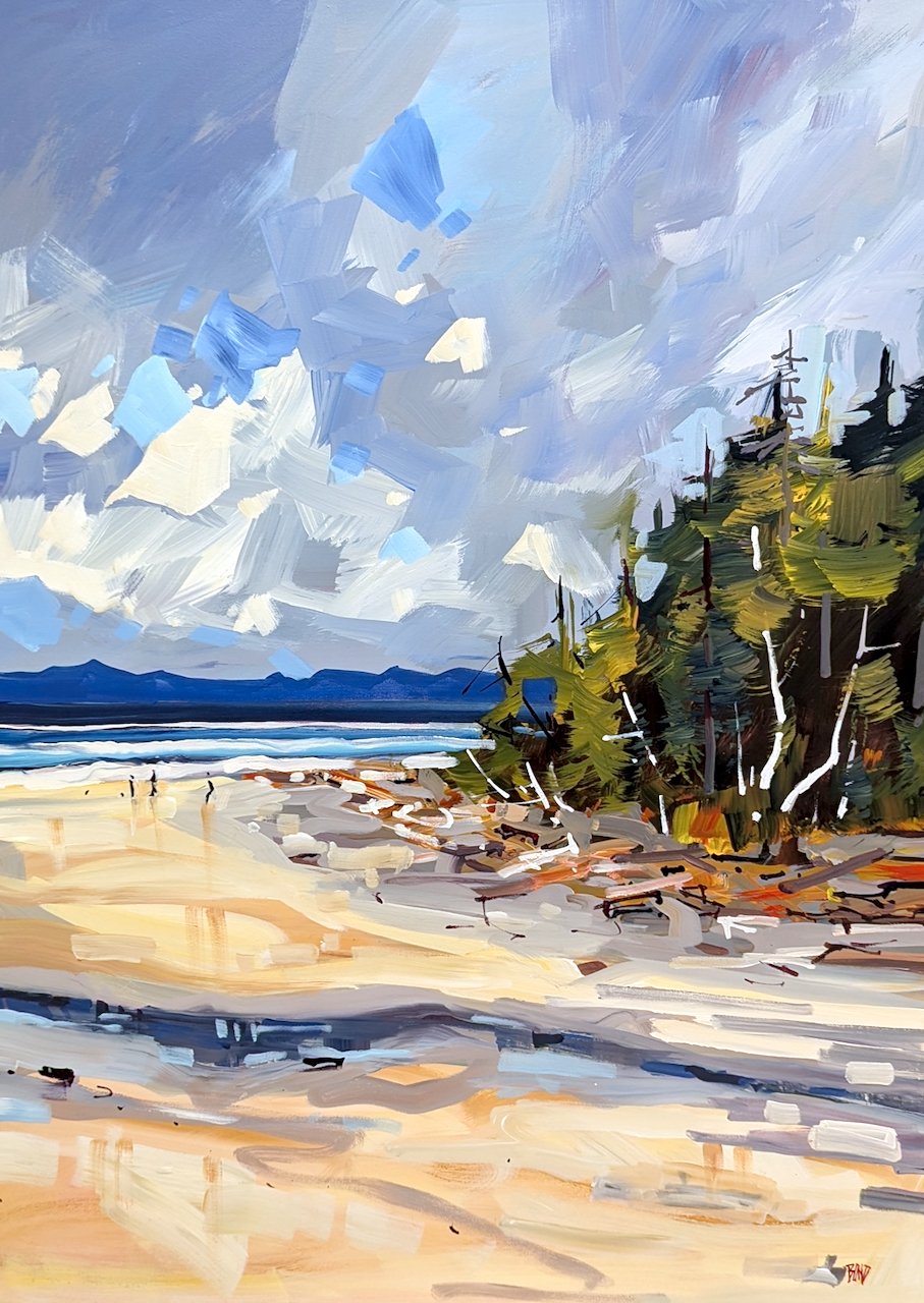 West Coast Sandbars 48 x 36 Acrylic on Canvas SOLD