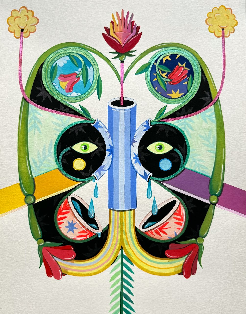 Caitlin McDonagh Nexus 14 x 11 Acrylagouache on Paper $ 1200