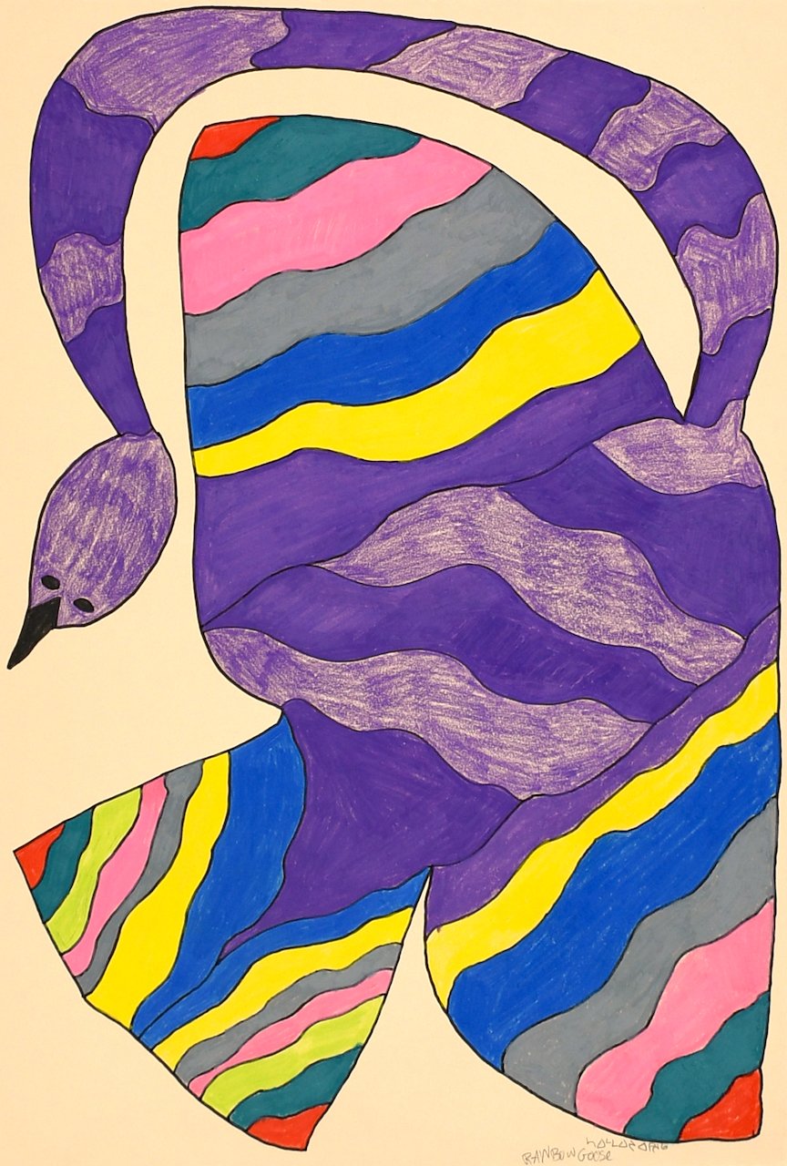 Saimaiyu Akesuk Rainbow Goose 22 x 14.875 Ink # 198-0327 SOLD