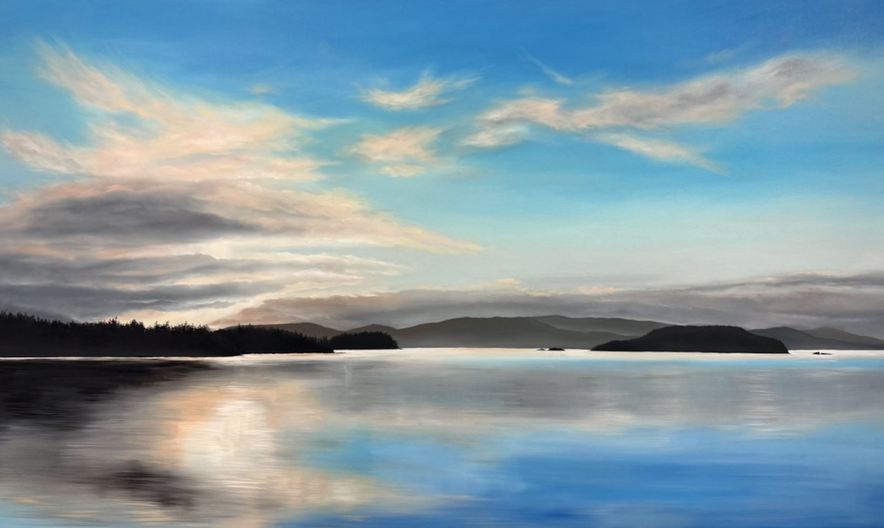 Golden Glow, Galiano Island 36 × 60 Oil on Canvas $ 5000