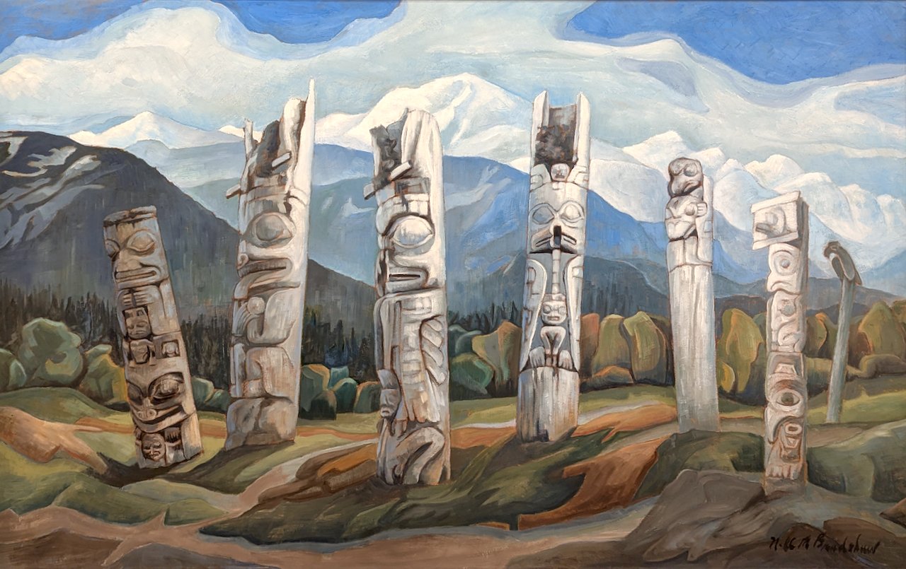 Valley of the Totems 30 × 48 Oil on Board C. 1975