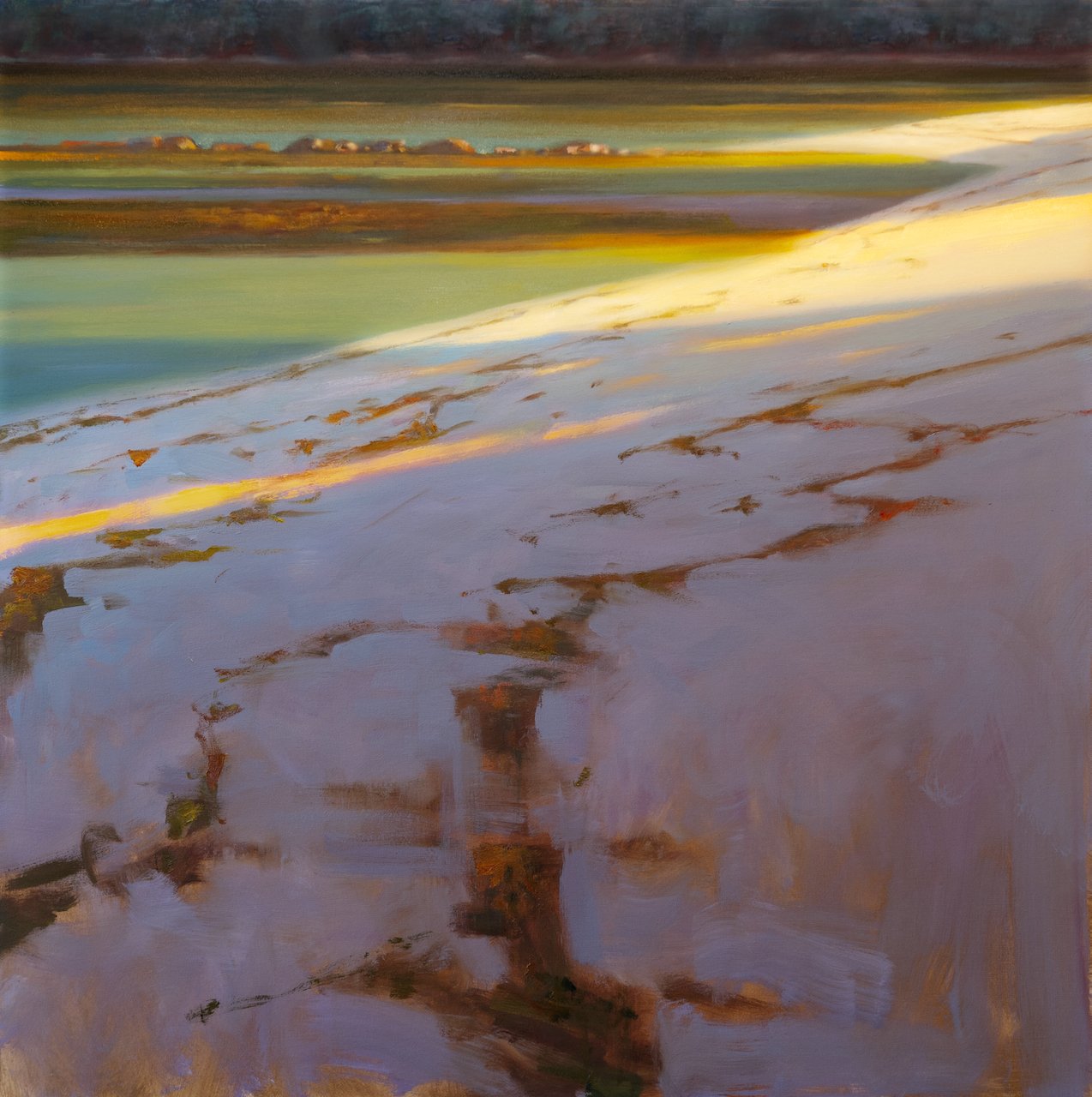 Long Shadows, Deer Islands 36 × 36 Oil on Canvas SOLD