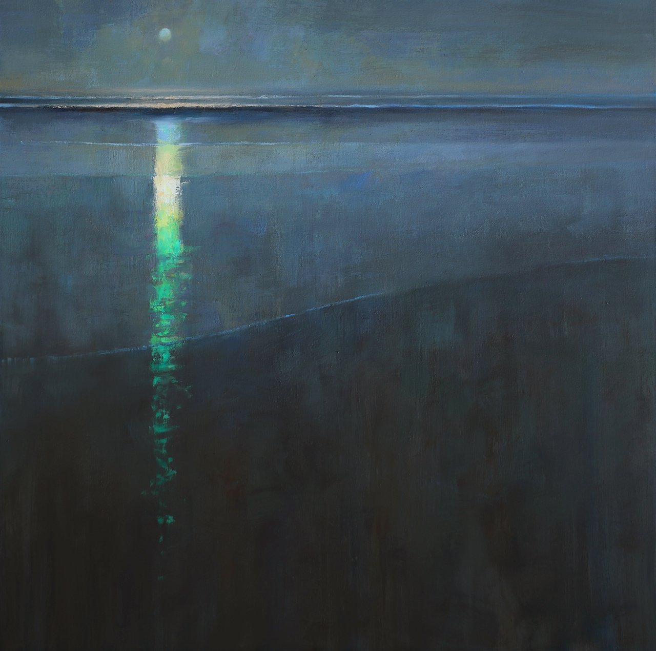 Moon Dance, Long Beach 36 × 36 Oil on Canvas $ 7900