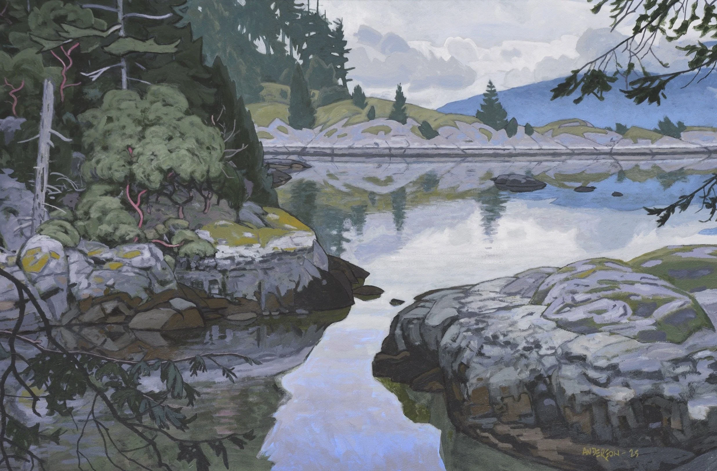 Low tide in Smuggler's Cove 24 x 36 Acrylic on Canvas $ 6000