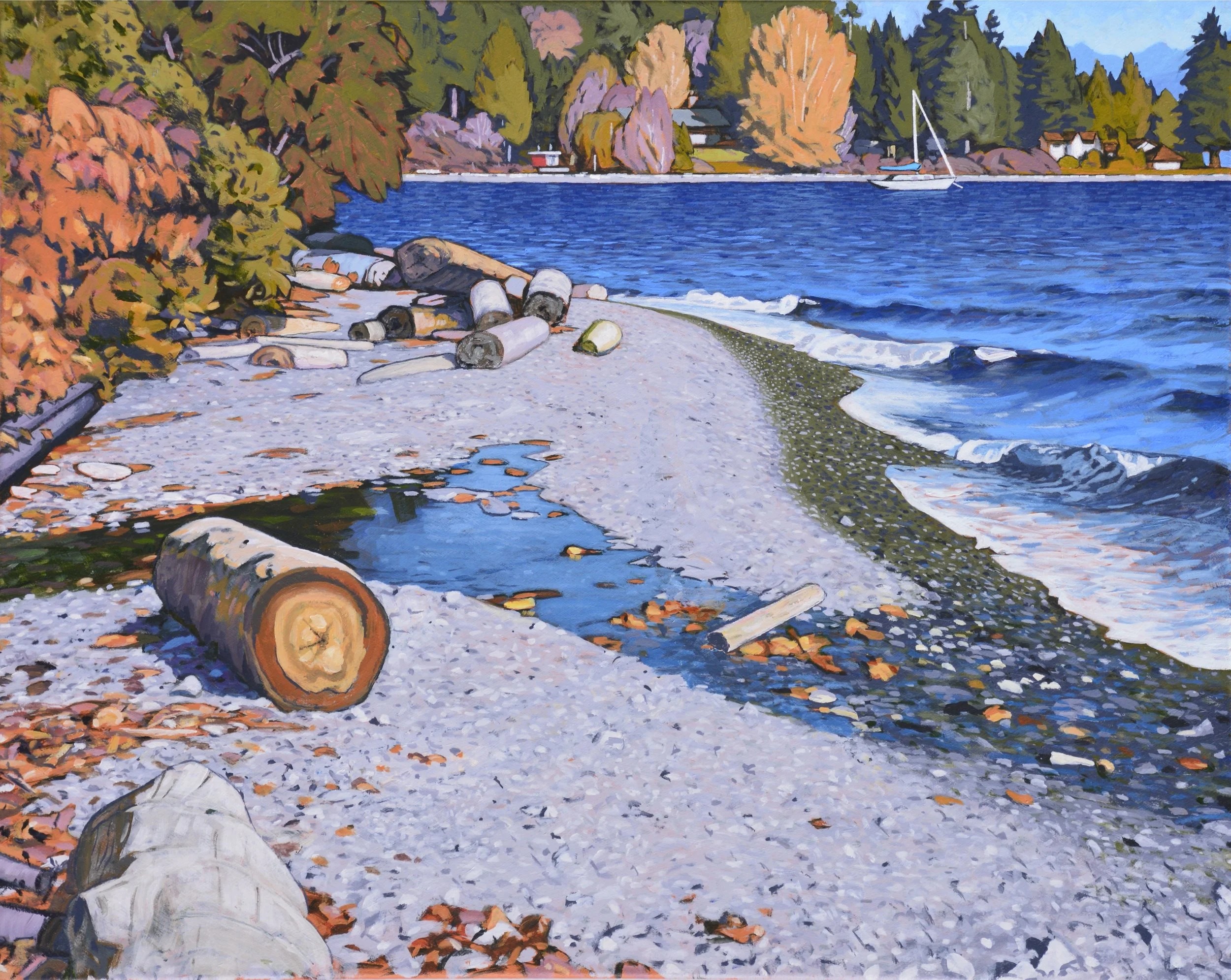Oceanside Creek 24 × 30 Acrylic on Canvas $ 5000