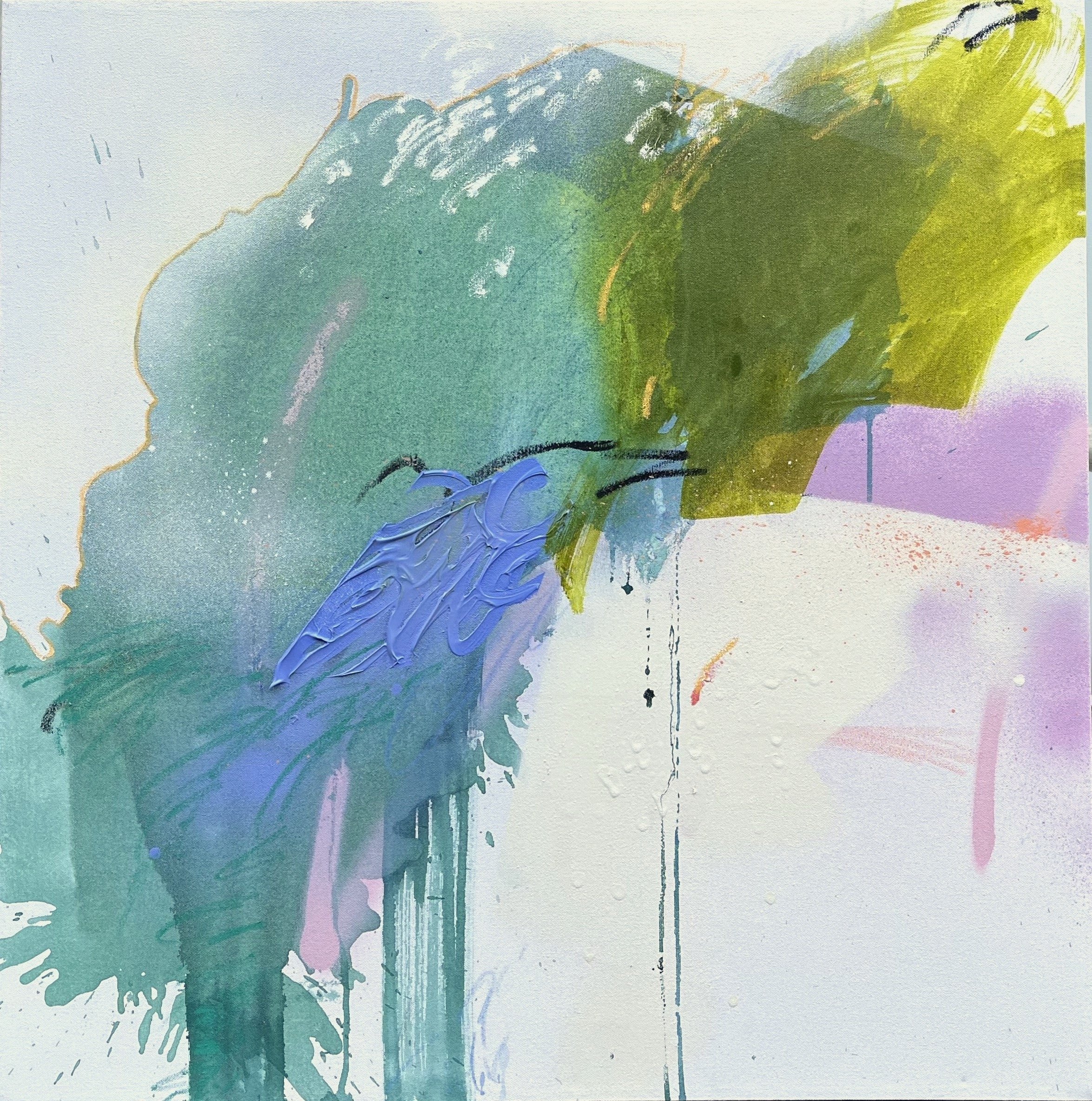 Megan Dietrich Highest Chance of Survival 30 x 30 Mixed Media on Canvas $ 2150