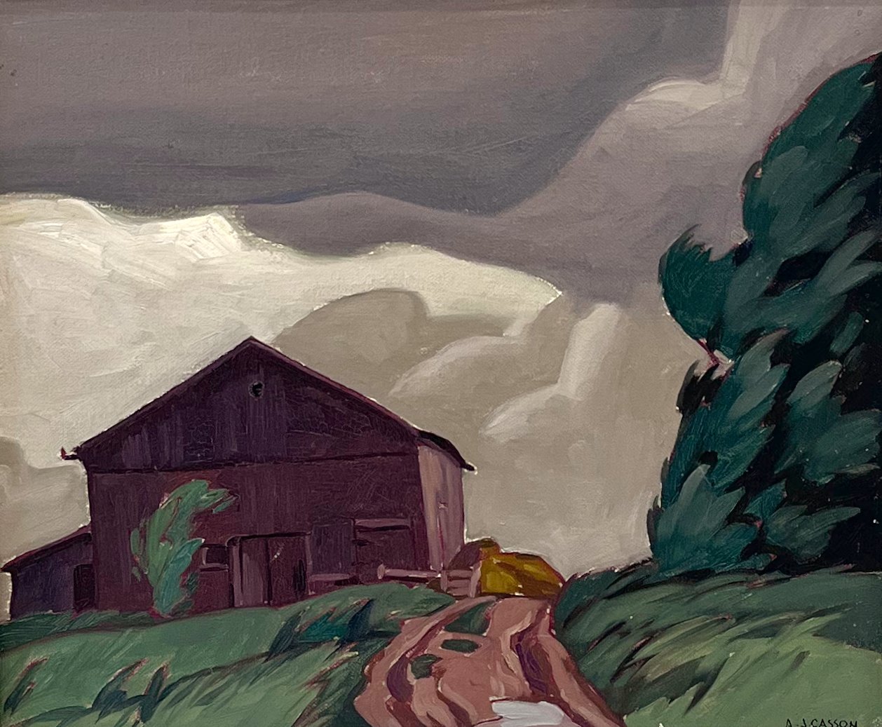 A.J. Casson Glen Williams 9.5 x 11.25 Oil on Board 1938