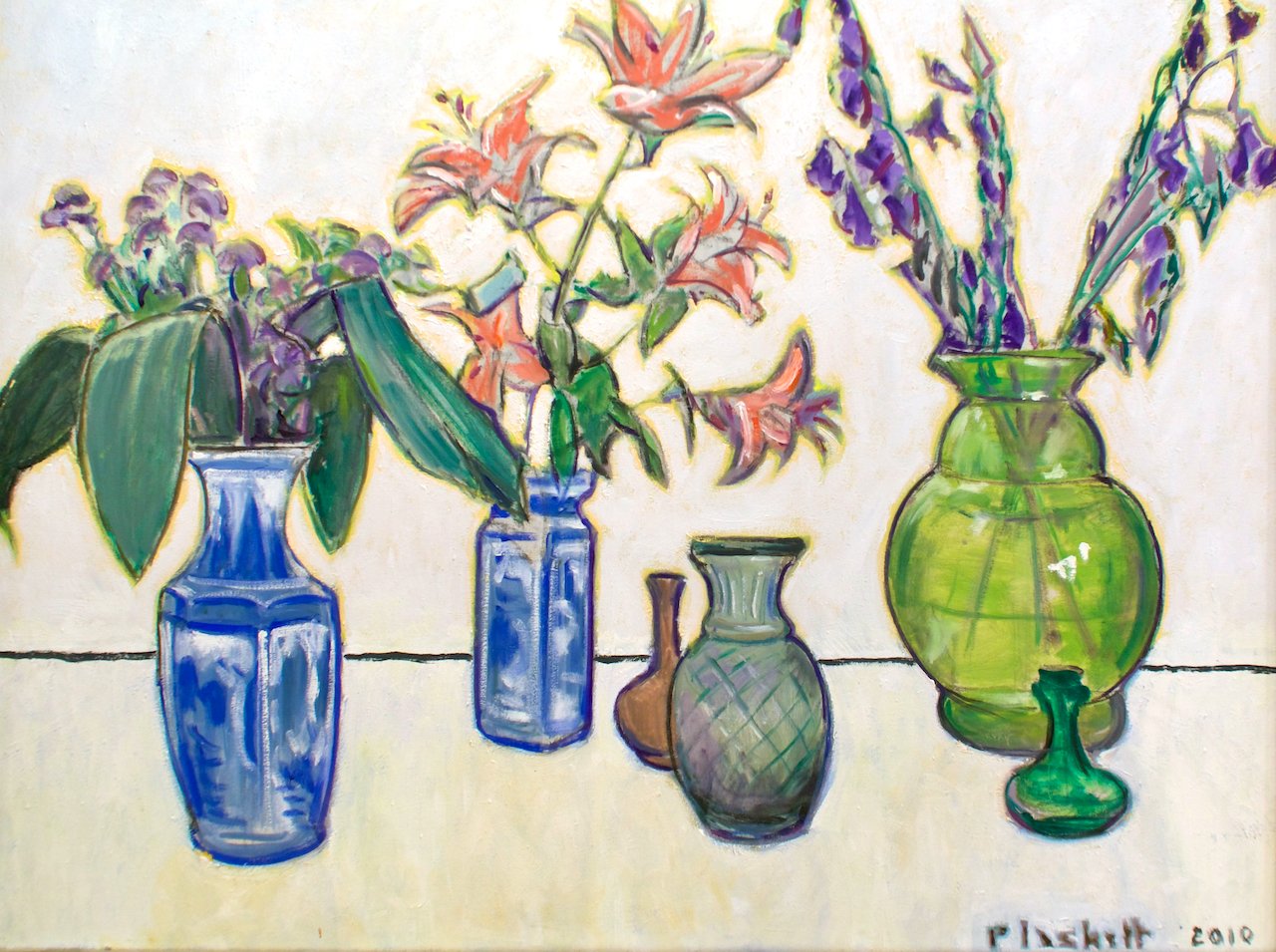 Joseph Plaskett Three Bouquets #2 33.75 x 45 Oil on Canvas 2010 SOLD