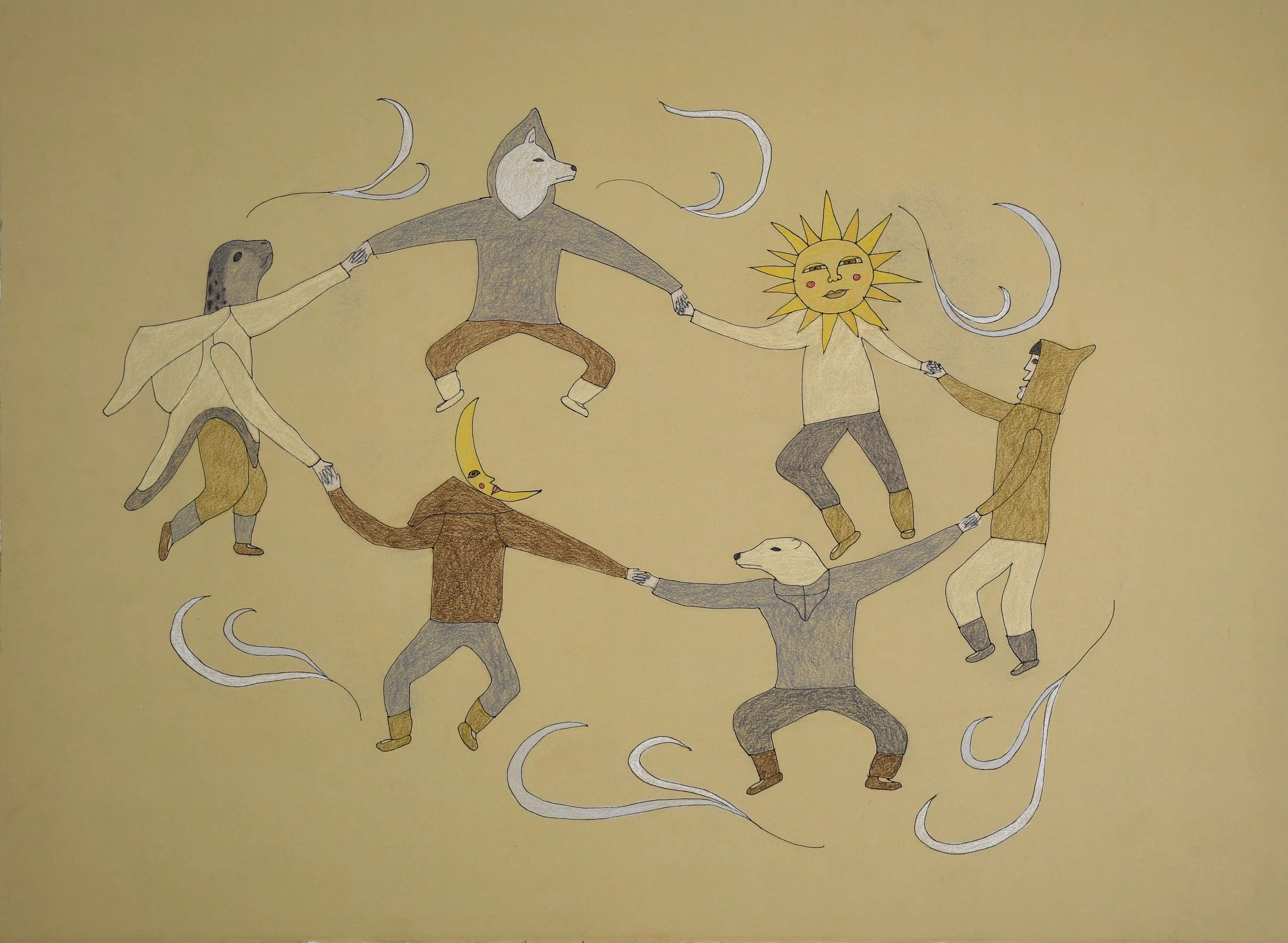  Merry Go Round 22.5 x 30 Ink and Pastel #227-0133 $ 1000 