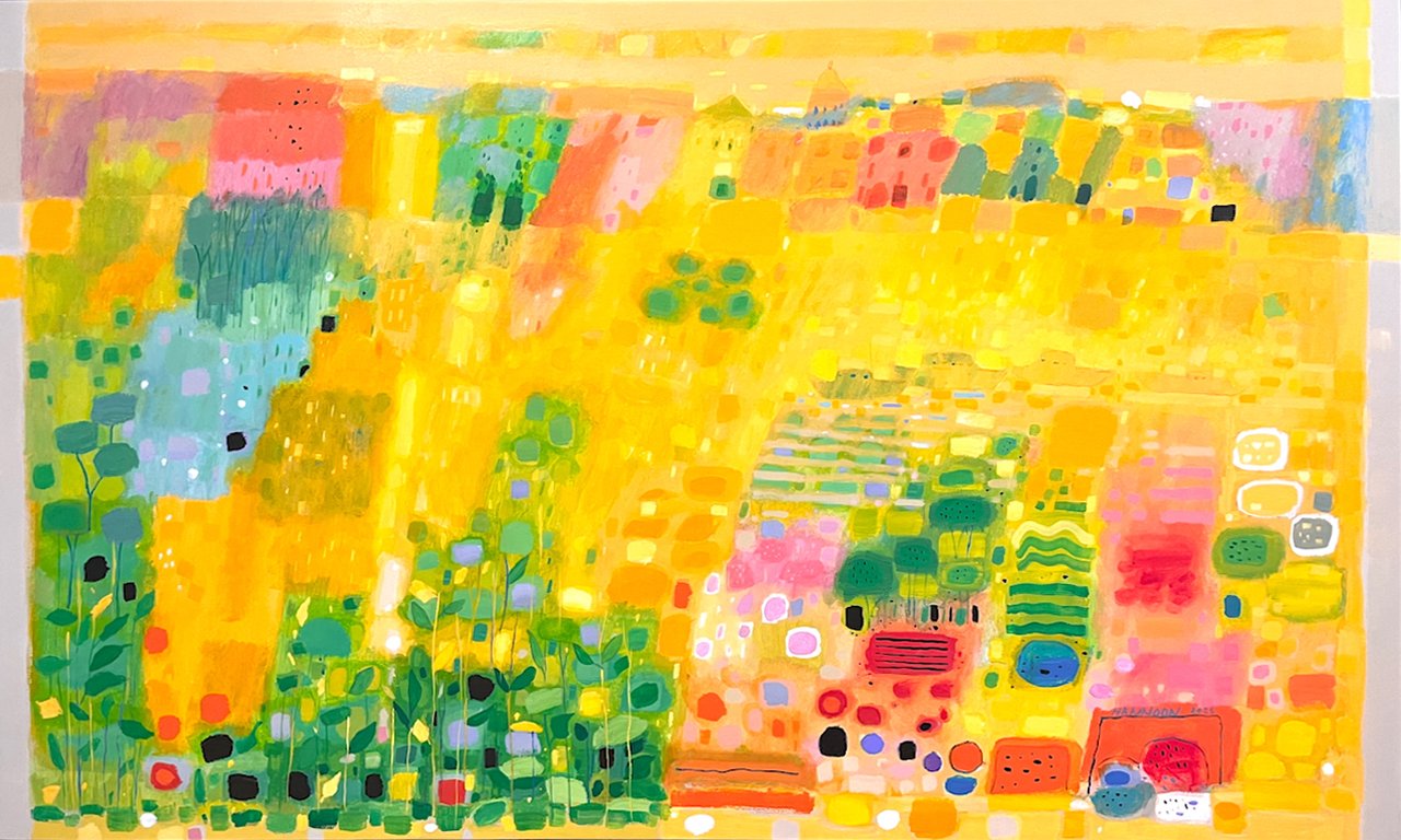 Sunlight Between the Leaves 36 × 56 Acrylic on Canvas $5825