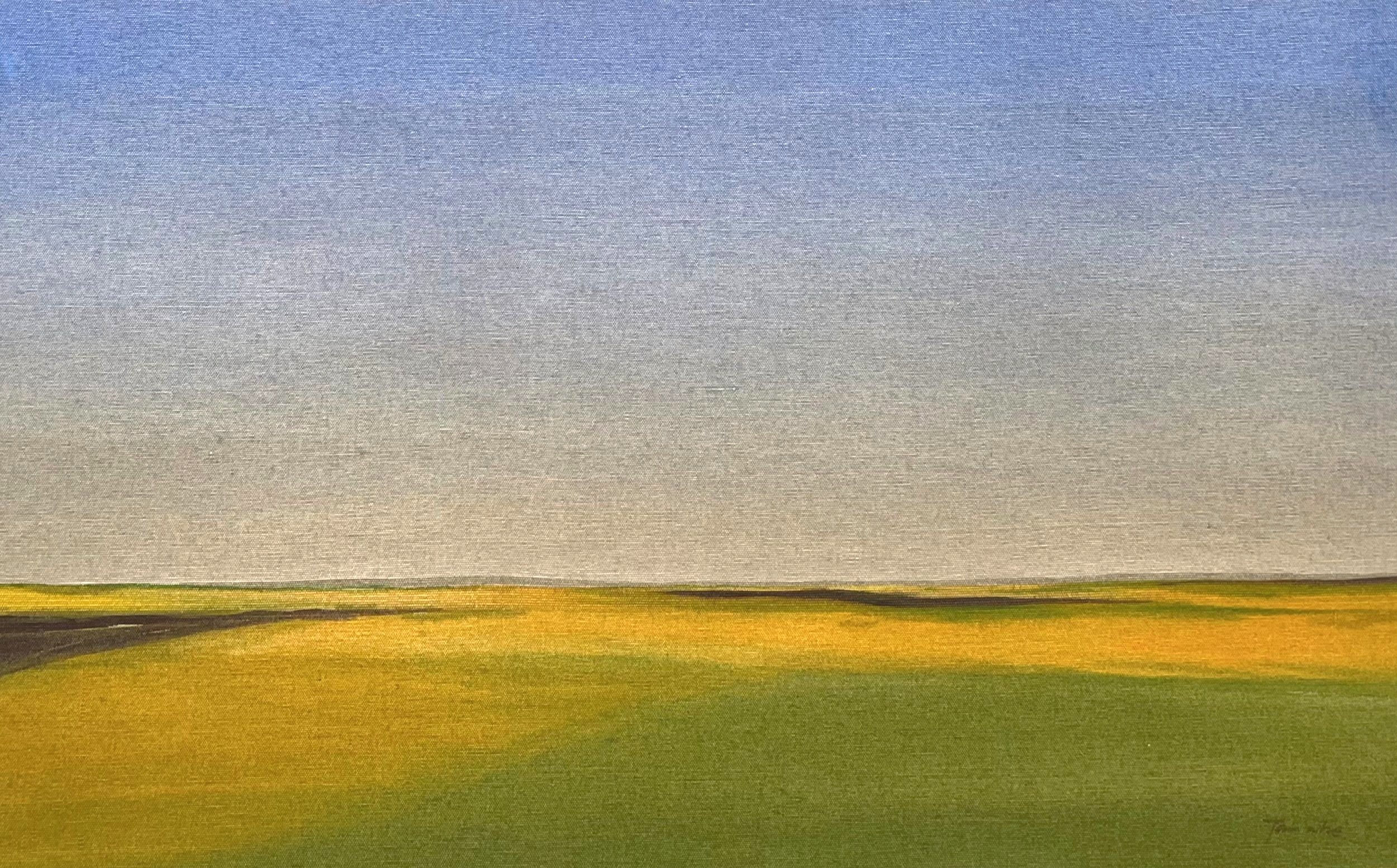 Takao Tanabe The Prairies Sketch D 16 x 26 Acrylic on Canvas 1975 SOLD