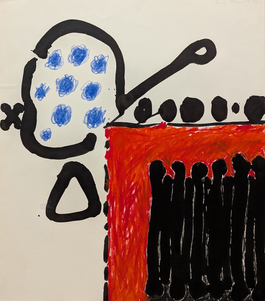 Untitled (#109) 29.5 x 26 Acrylic on Paper 1986