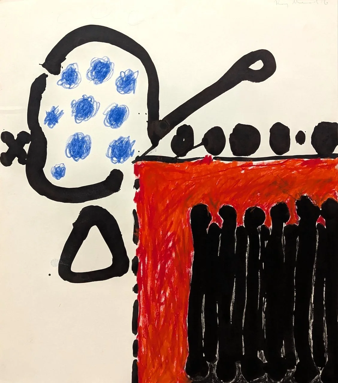 Untitled (#109) 29.5 x 26 Acrylic on Paper 1986