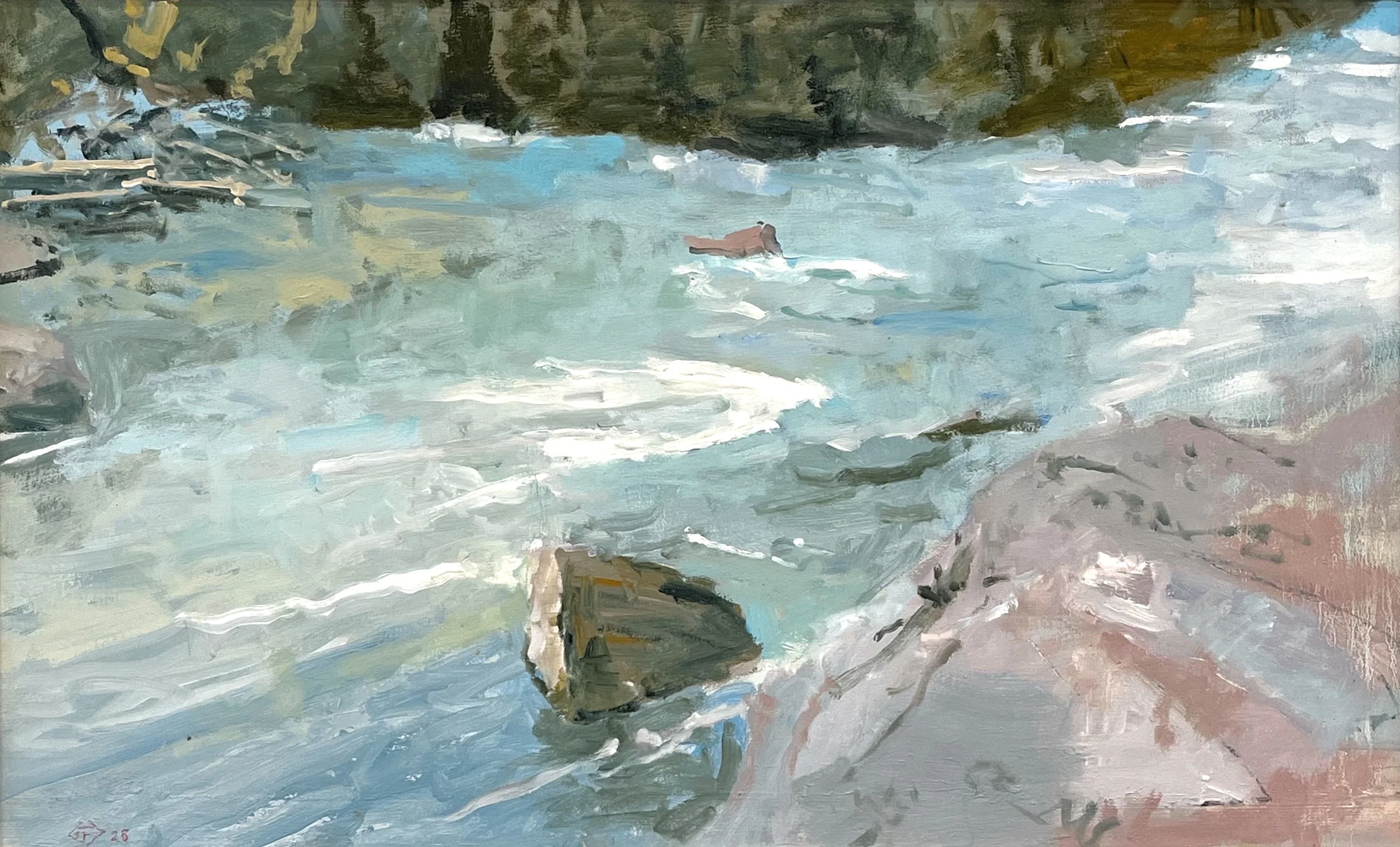 Gush (Banff) 18.5 x 30 Oil on Board $ 2600