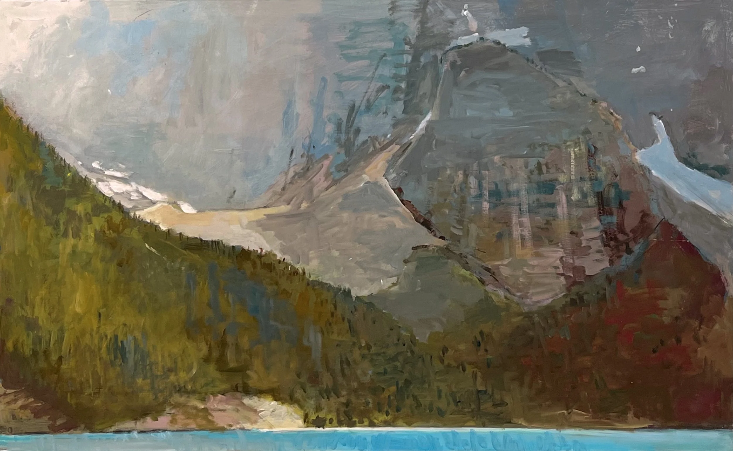 Grand Amor (Moraine Lake) 24 x 39 Oil on Board $ 4500