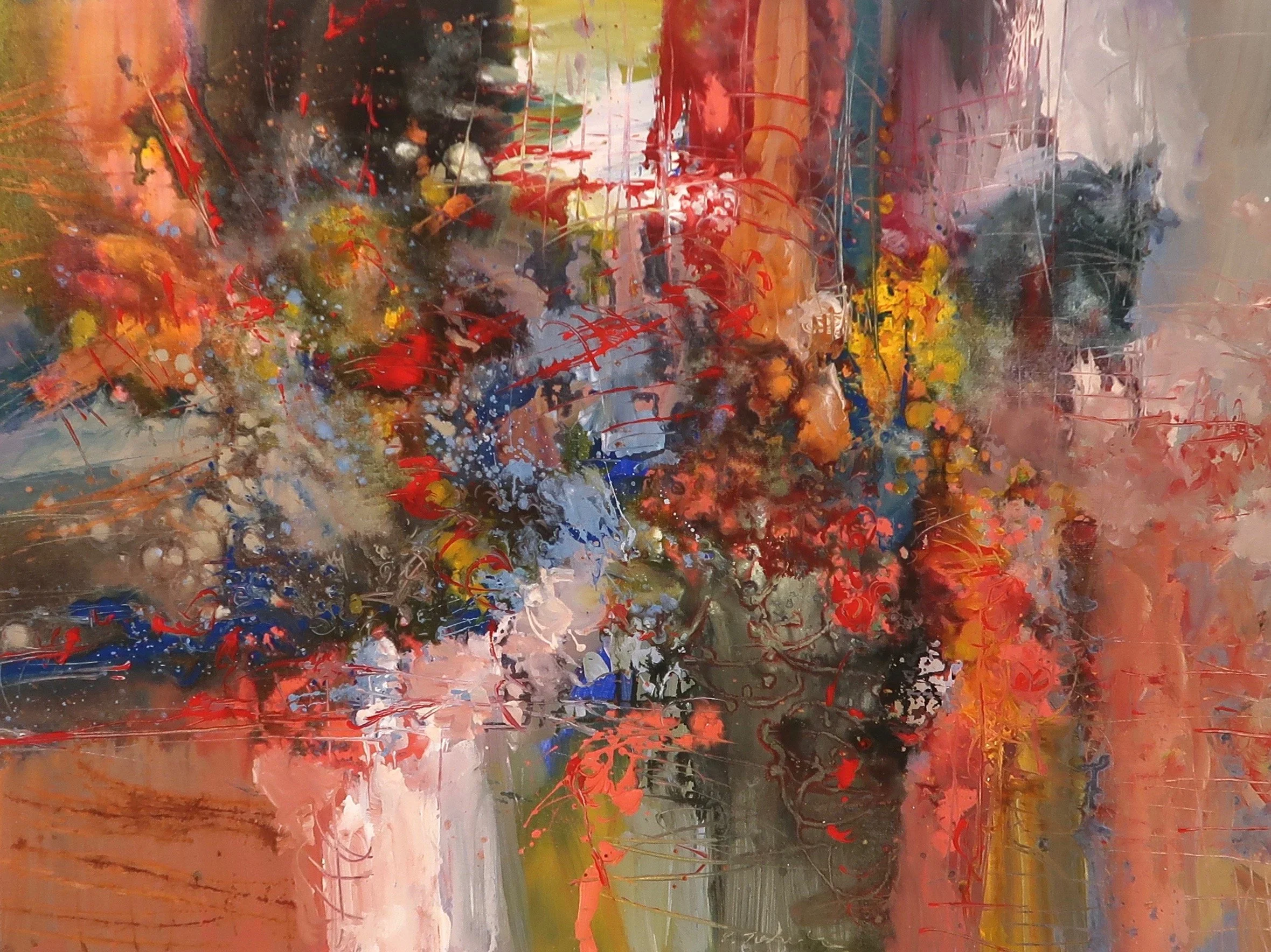 J.S. Bach, Brandenburg Concerto No.2 36 x 48  Acrylic on Canvas SOLD