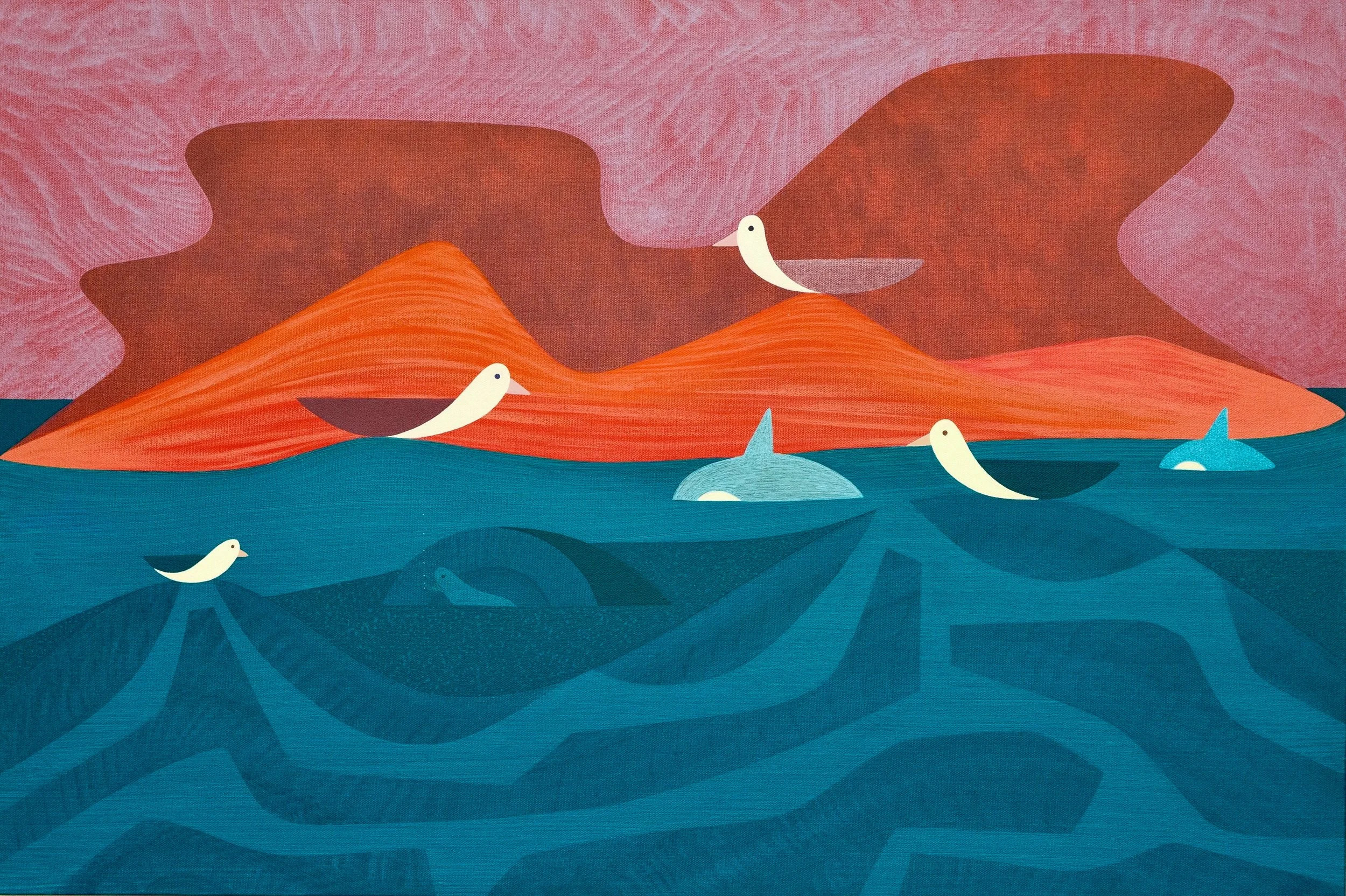 As Above So Below 24 × 36 Acrylic on Canvas SOLD