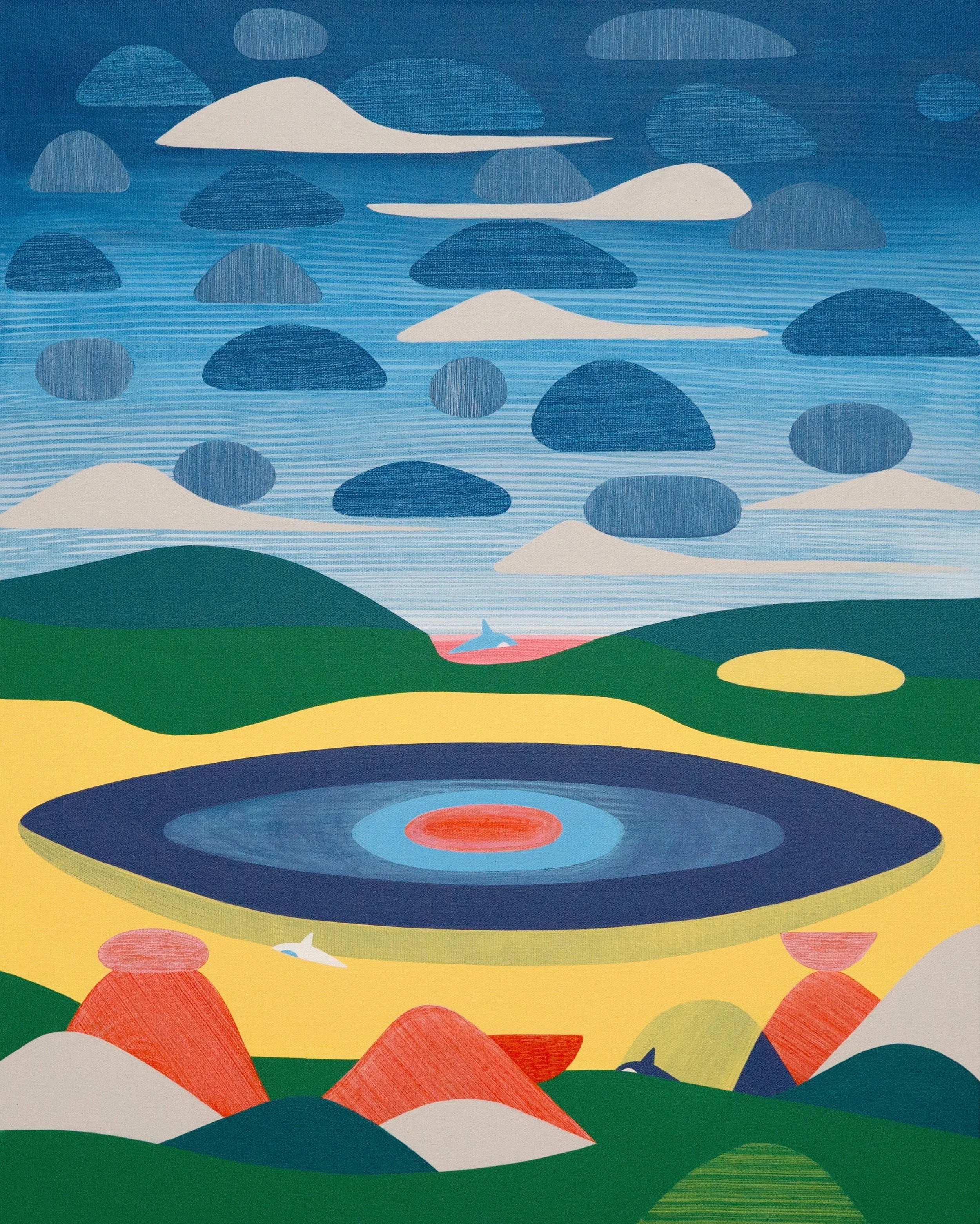 Neat Puddle 30 × 24 Acrylic on Canvas SOLD