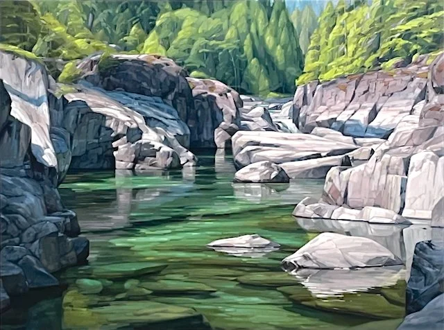 Hupacasath Creek 36 x 48 Oil on Linen $ 4850