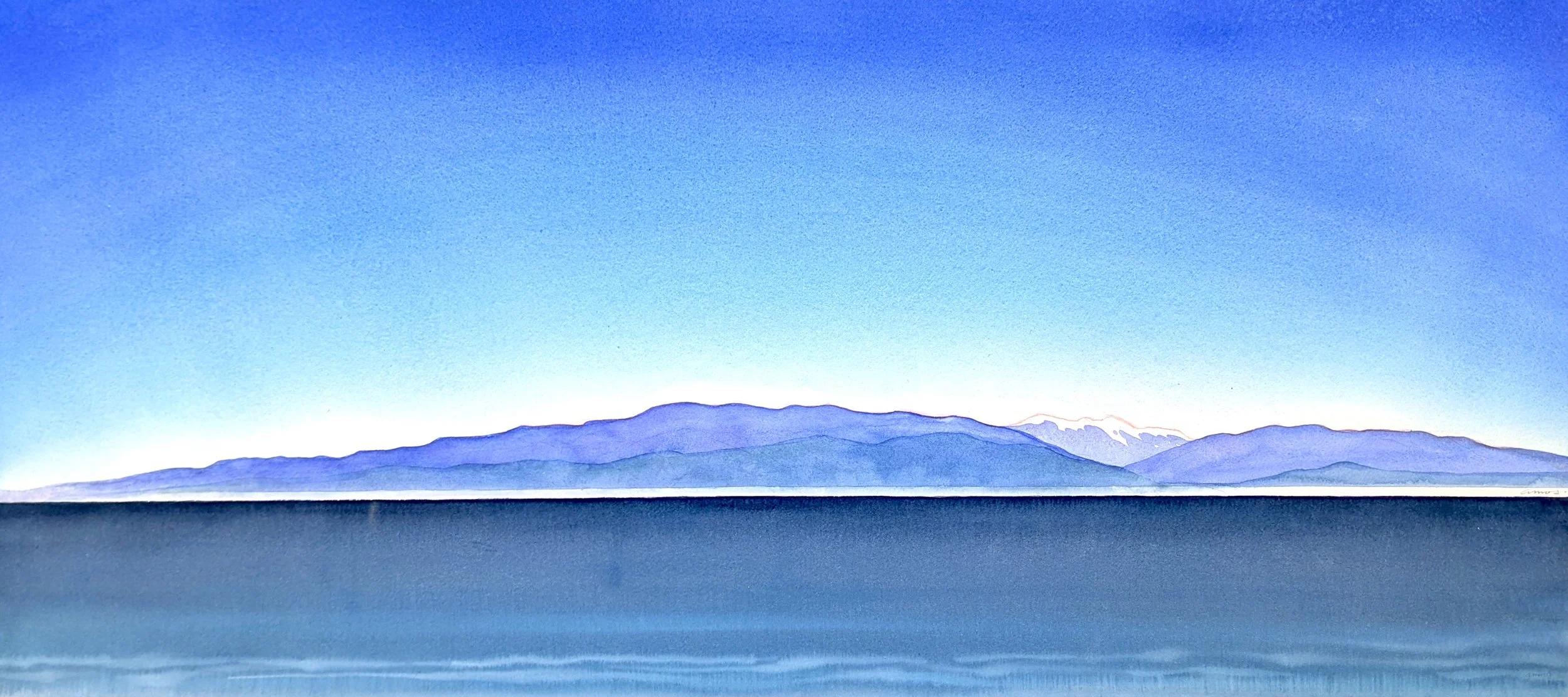Hurricane Ridge 17.5 x 39 Watercolour on Paper 1992 SOLD