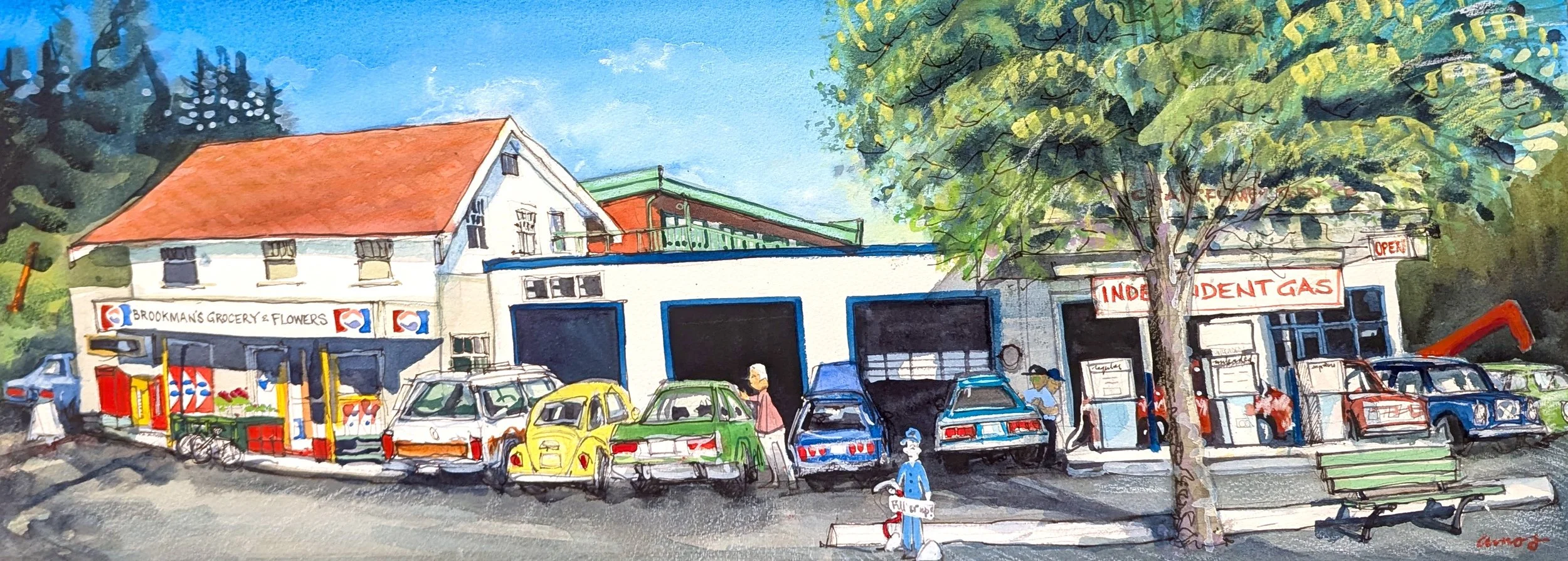 Brookman’s Grocery 10 x 27.5 Watercolour on Paper 1991 SOLD