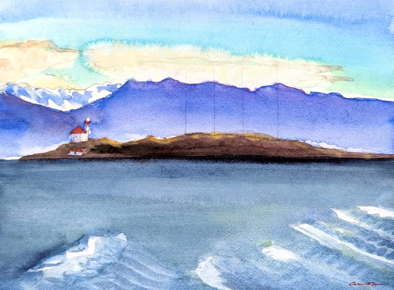 Trial Island III 10.5 × 13.75 Acrylic on Paper 1999 $ 1275
