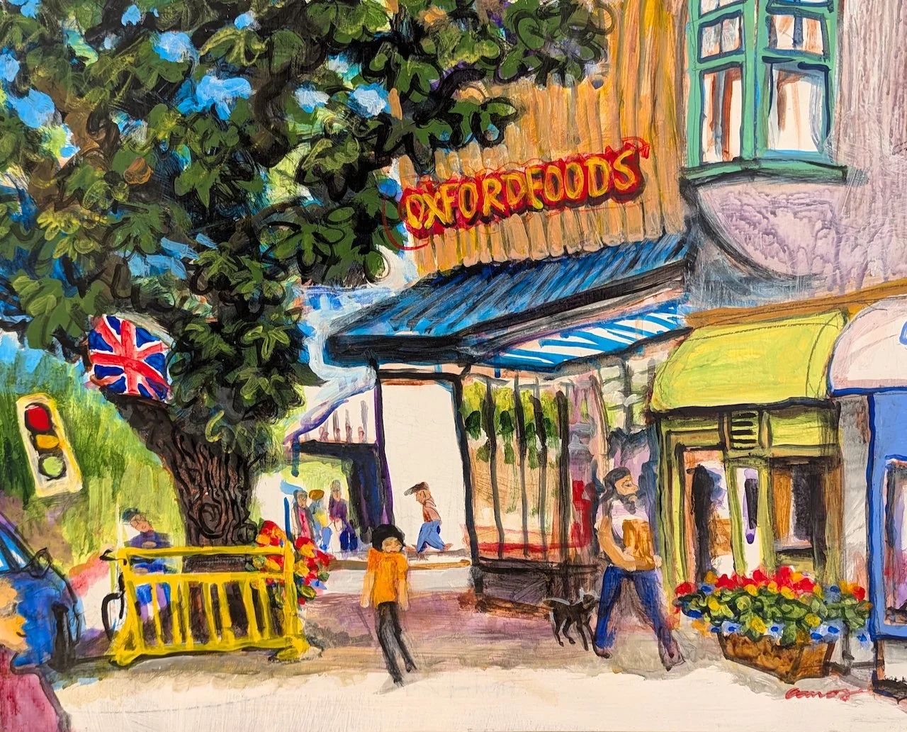 Oxford Foods 16 × 20 Acrylic on Board 1983 $ 2025