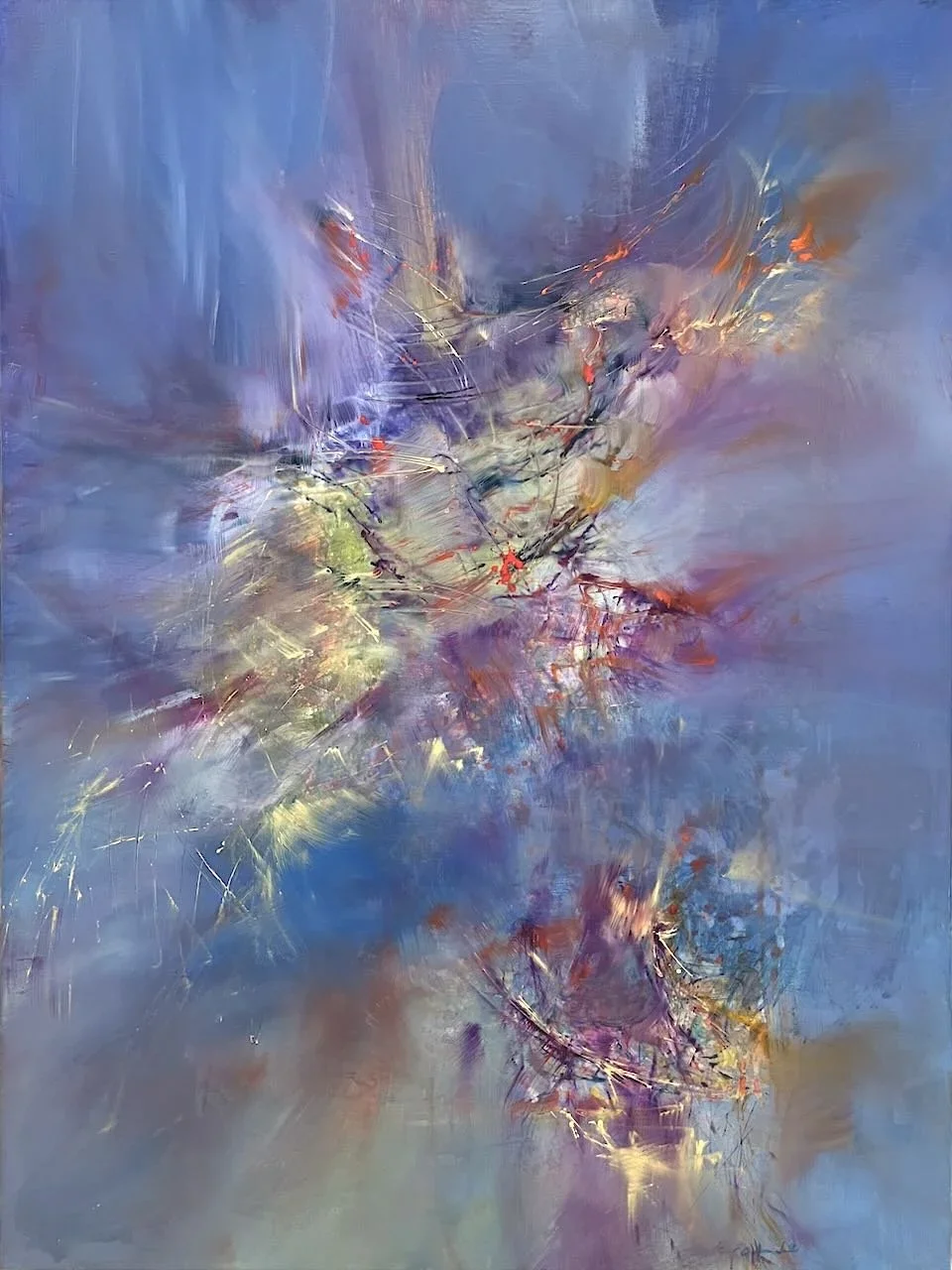 F. Schubert, Song Night and Dream 48 × 36 Acrylic on Canvas SOLD