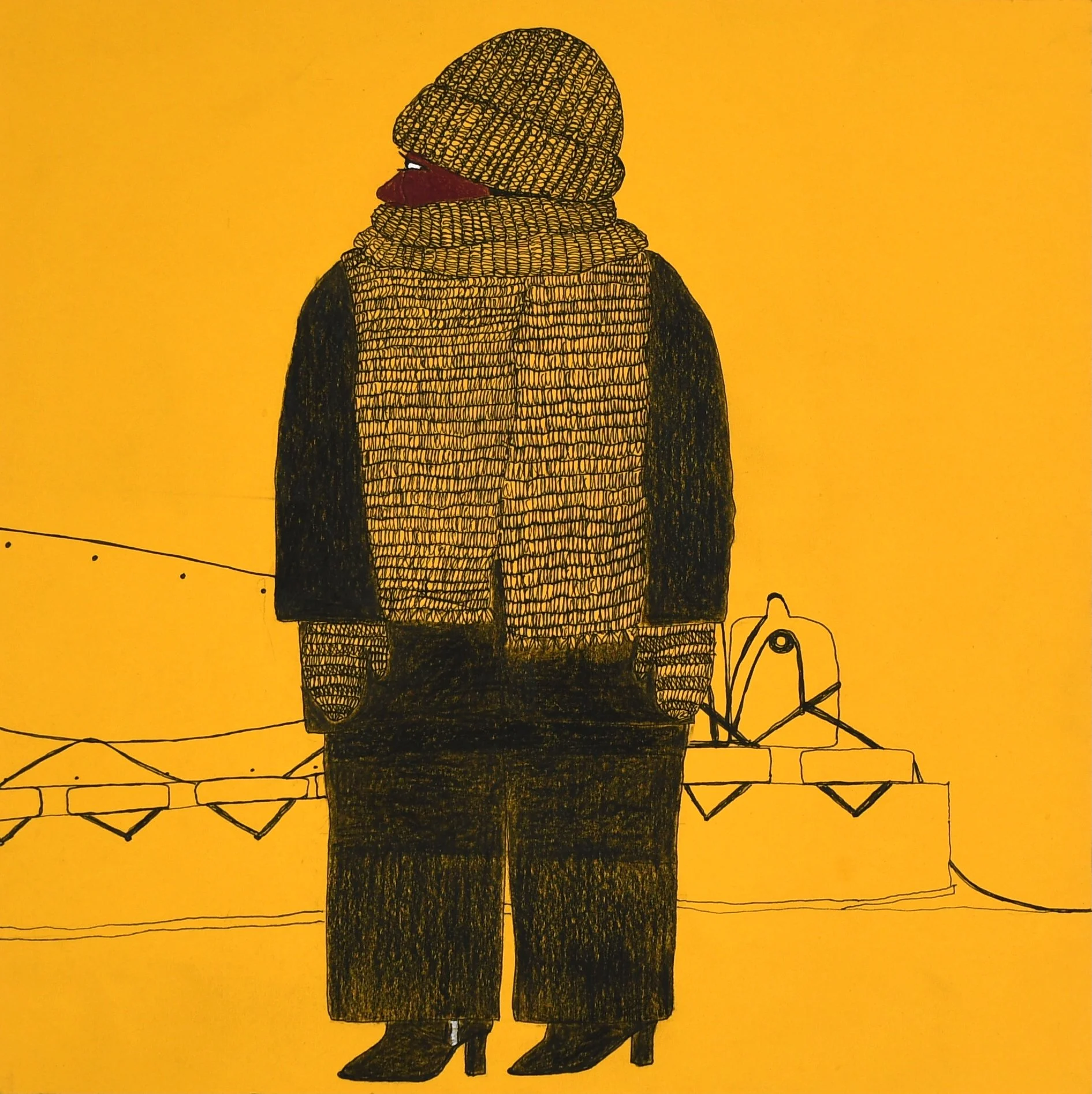  Teacher 12.5 × 12.5 Ink, Coloured Pencil # 151-1730 $ 1250 