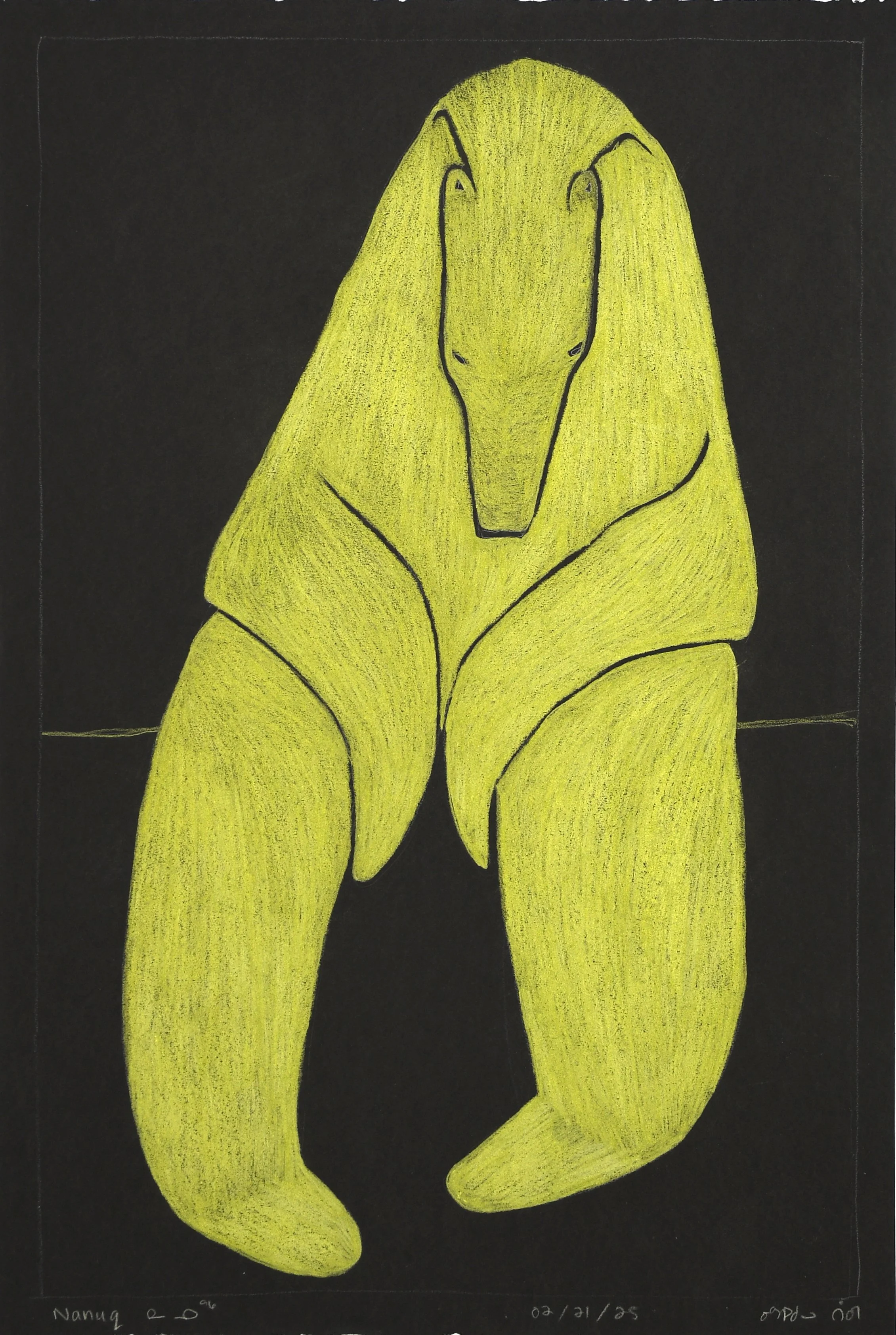  Nanuq 22.25 × 15 Coloured Pencil 151-1723 SOLD 