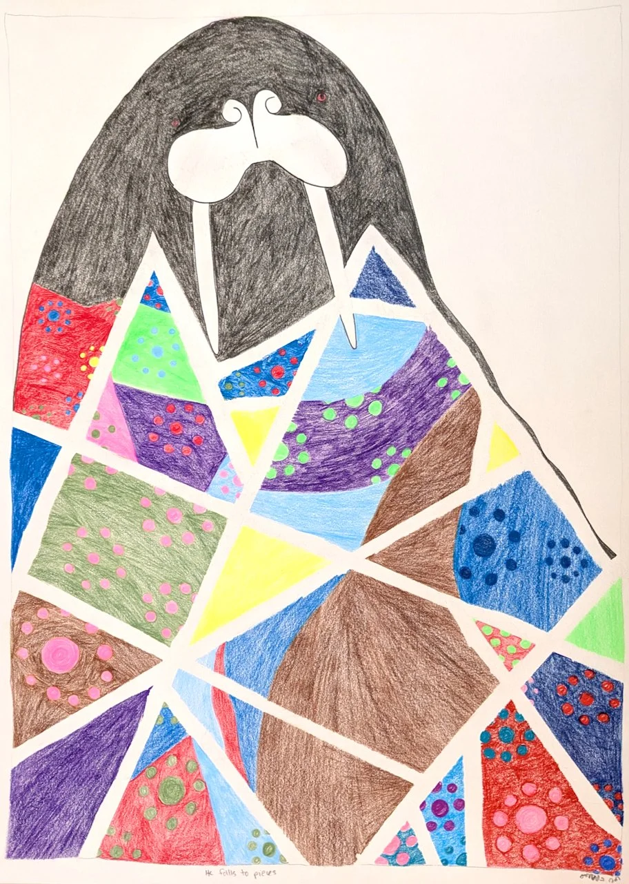  He Falls to Pieces 30 × 22  Coloured Pencil, Ink # 151-1687 $ 2900 