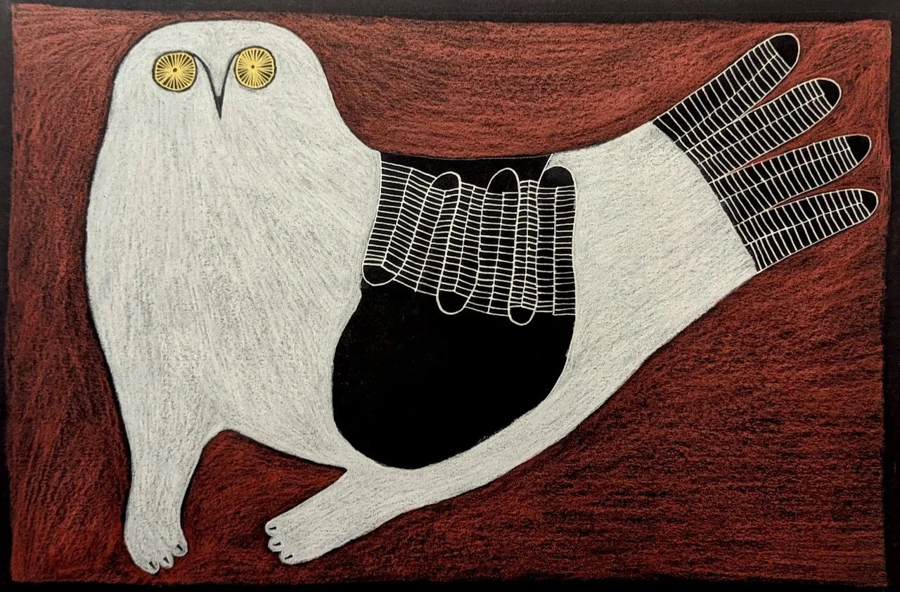  What? 11.75 x 18 Coloured Pencil, Ink #151-1693 SOLD 