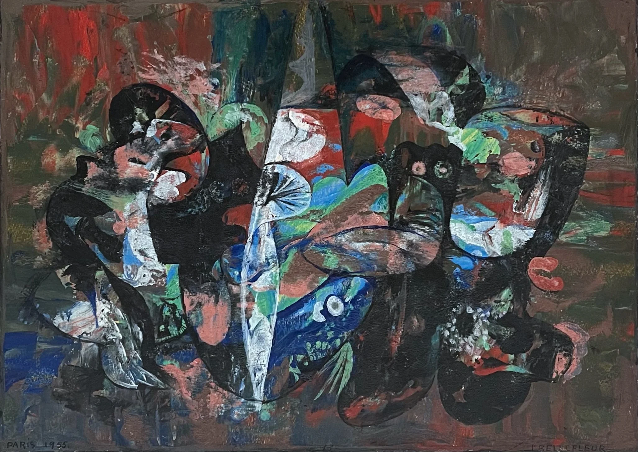  Sans Titre #1 7.25 x 10 Oil on Board 1955  