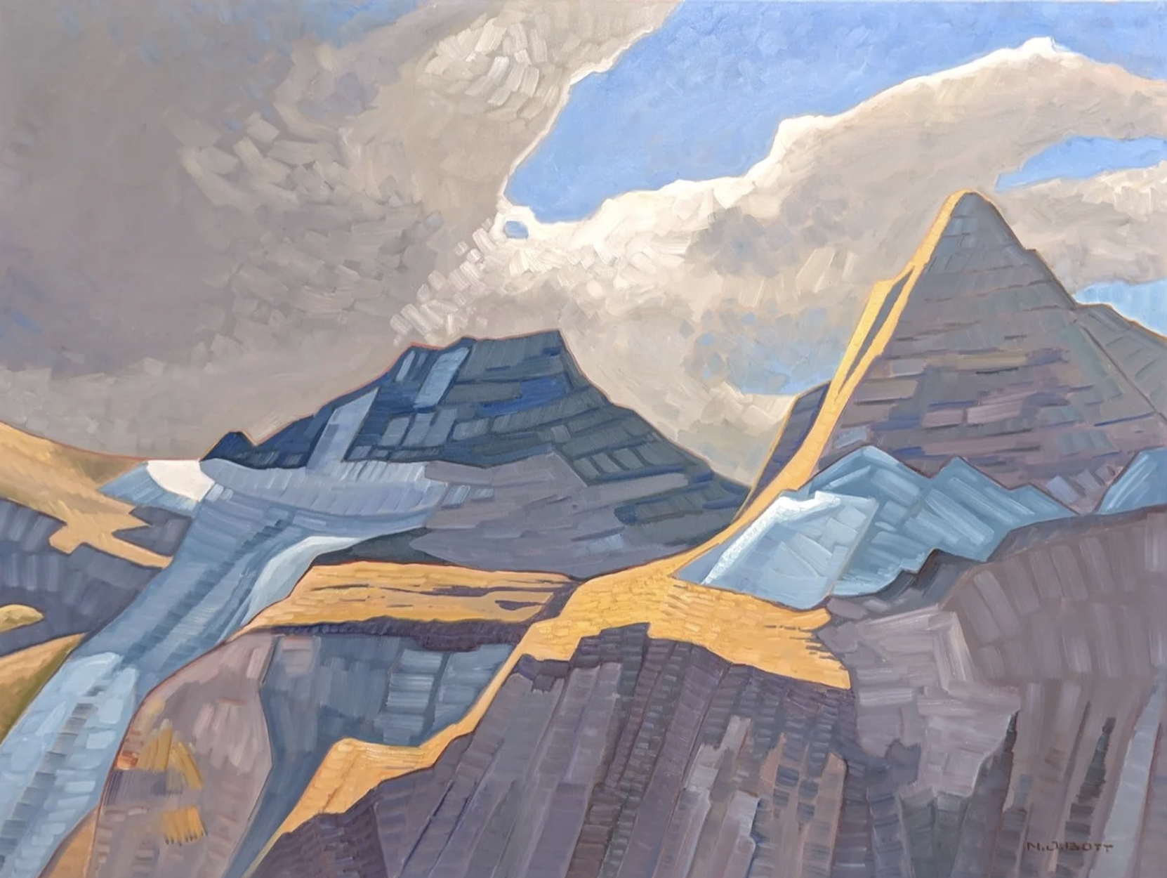  Nicholas Bott Martin Peak 36 × 48 Oil on Canvas SOLD 