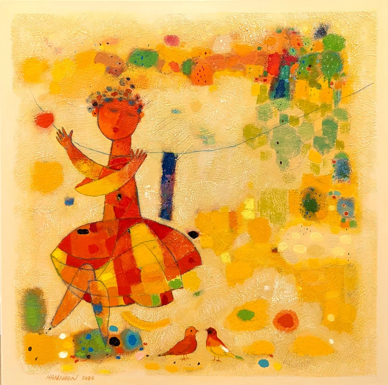  Hashim Hannoon Girl’s Canary Dance 30 x 30 Acrylic on Canvas $ 3600 