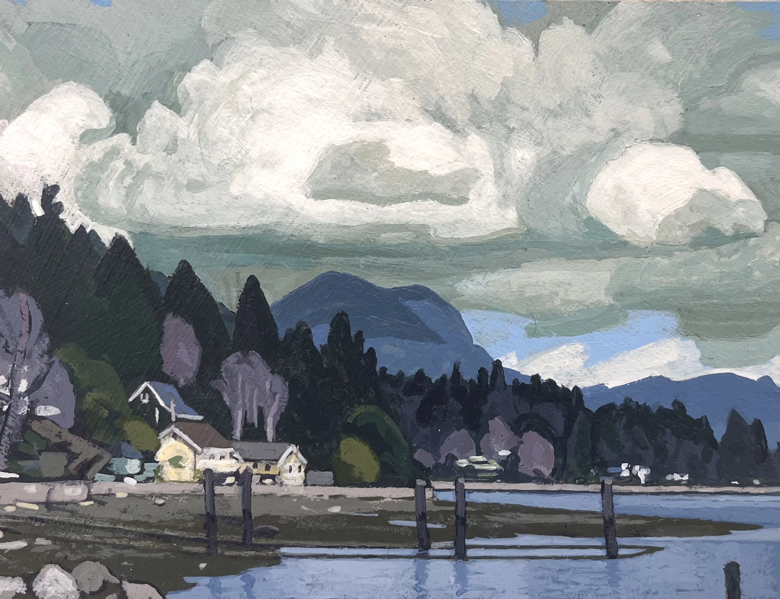  Armours Beach Study 6 x 8 Acrylic on Board $ 1500 