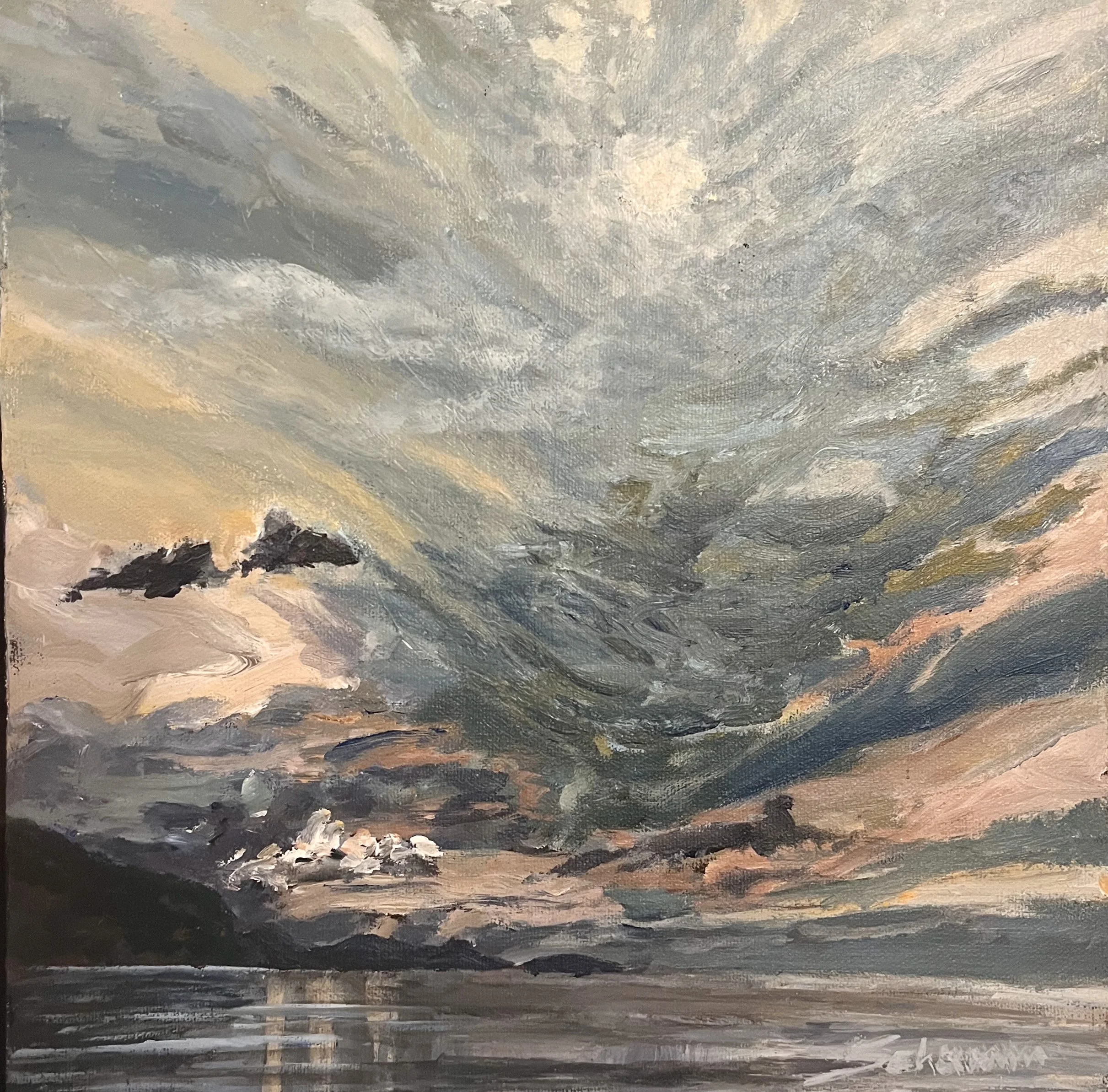  Tim Schumm Sky - Little Tribune Bay 12 × 12 Acrylic on Canvas $ 1750 