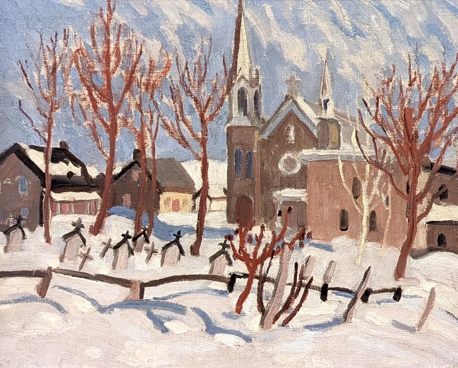  Randolph Hewton Village Church in Winter (Baie St. Paul) 10 × 12 Oil on Canvas $ 9500 