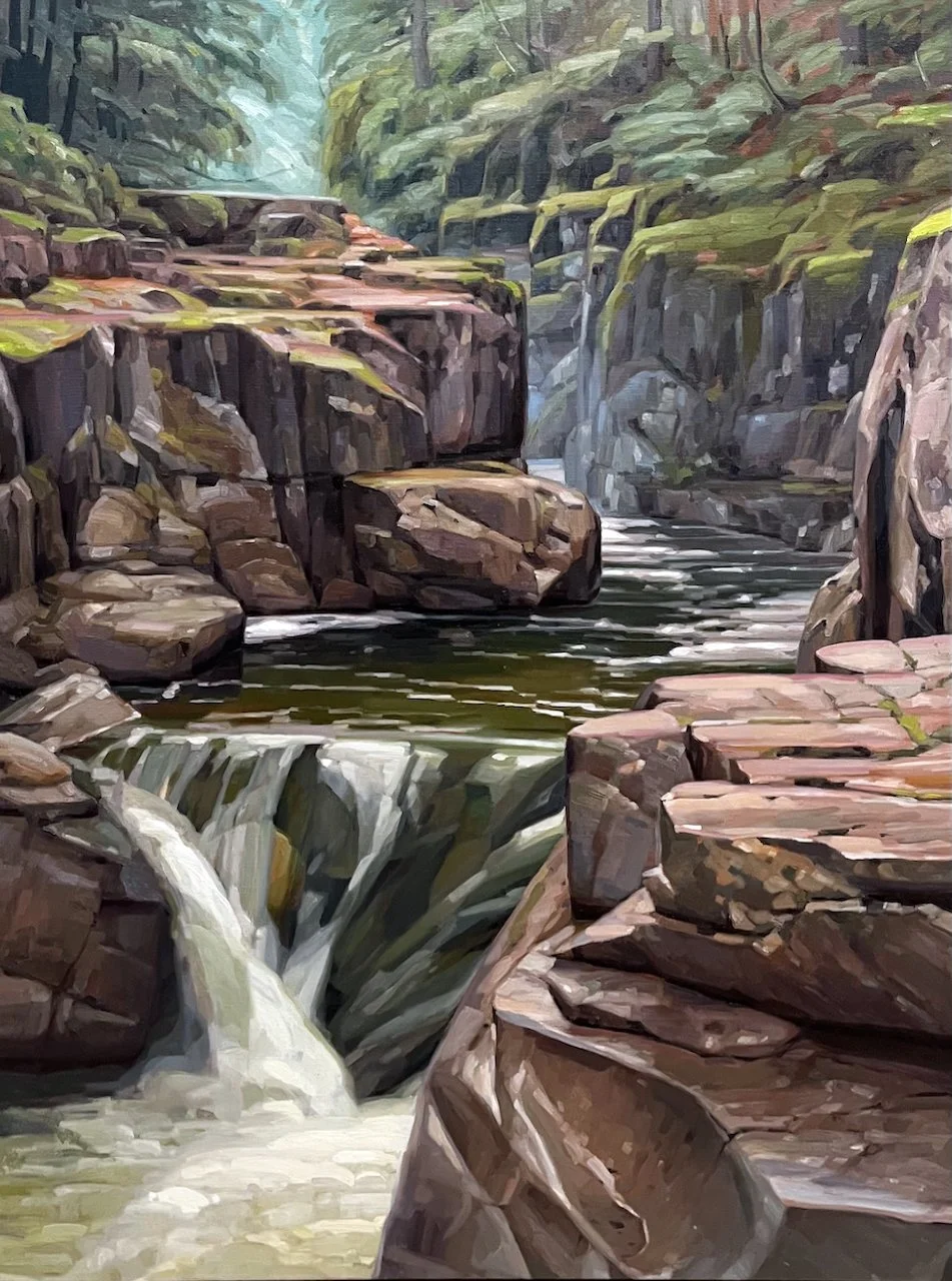  Pentlatch Falls 32 × 24 Oil on Linen SOLD 