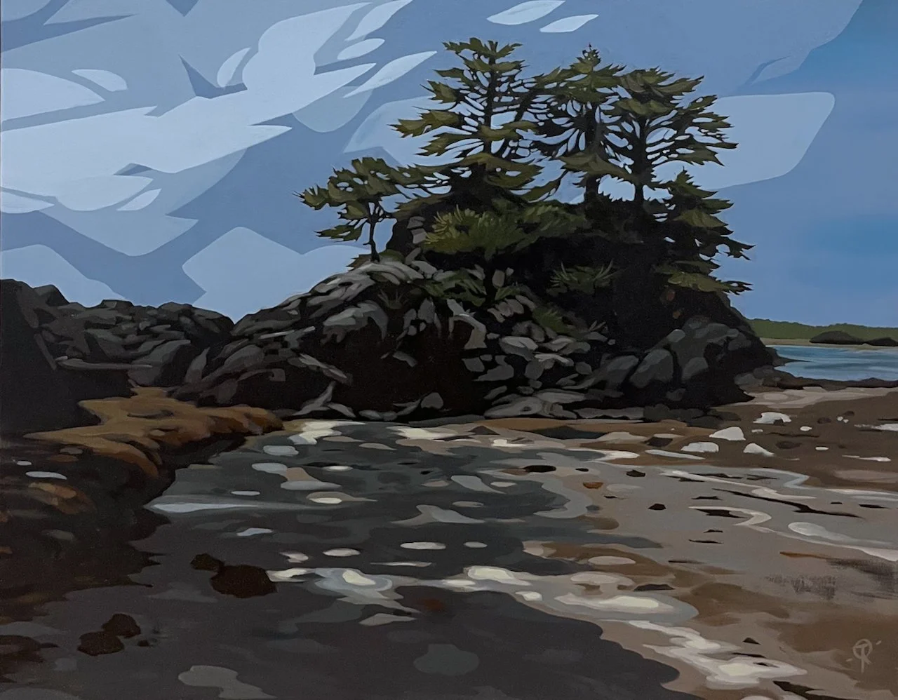  Box Island, North End  24 x 30  Acrylic on Canvas SOLD 