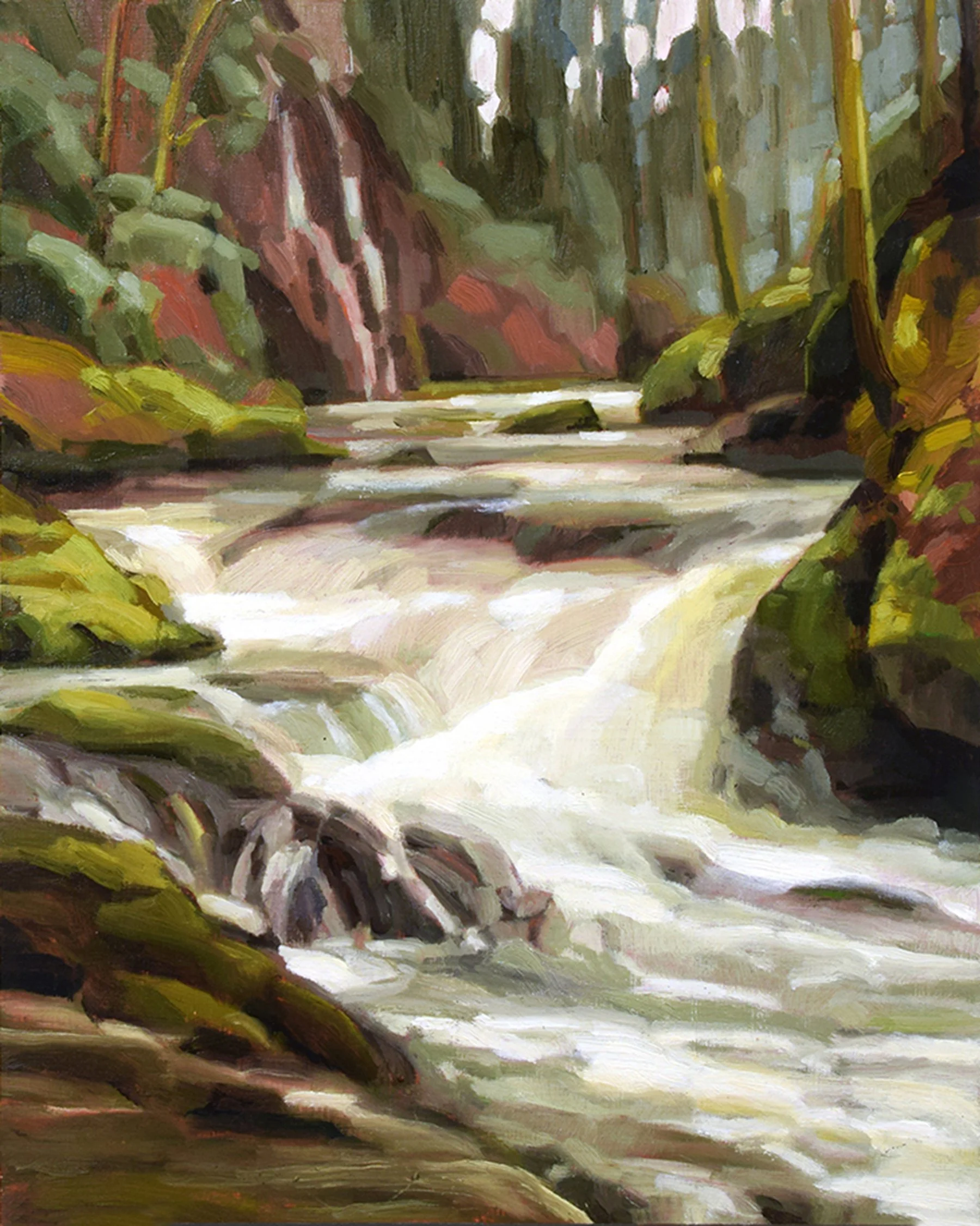  Quw’utsun Creek Study  10 x 8  Oil on Board $ 750 
