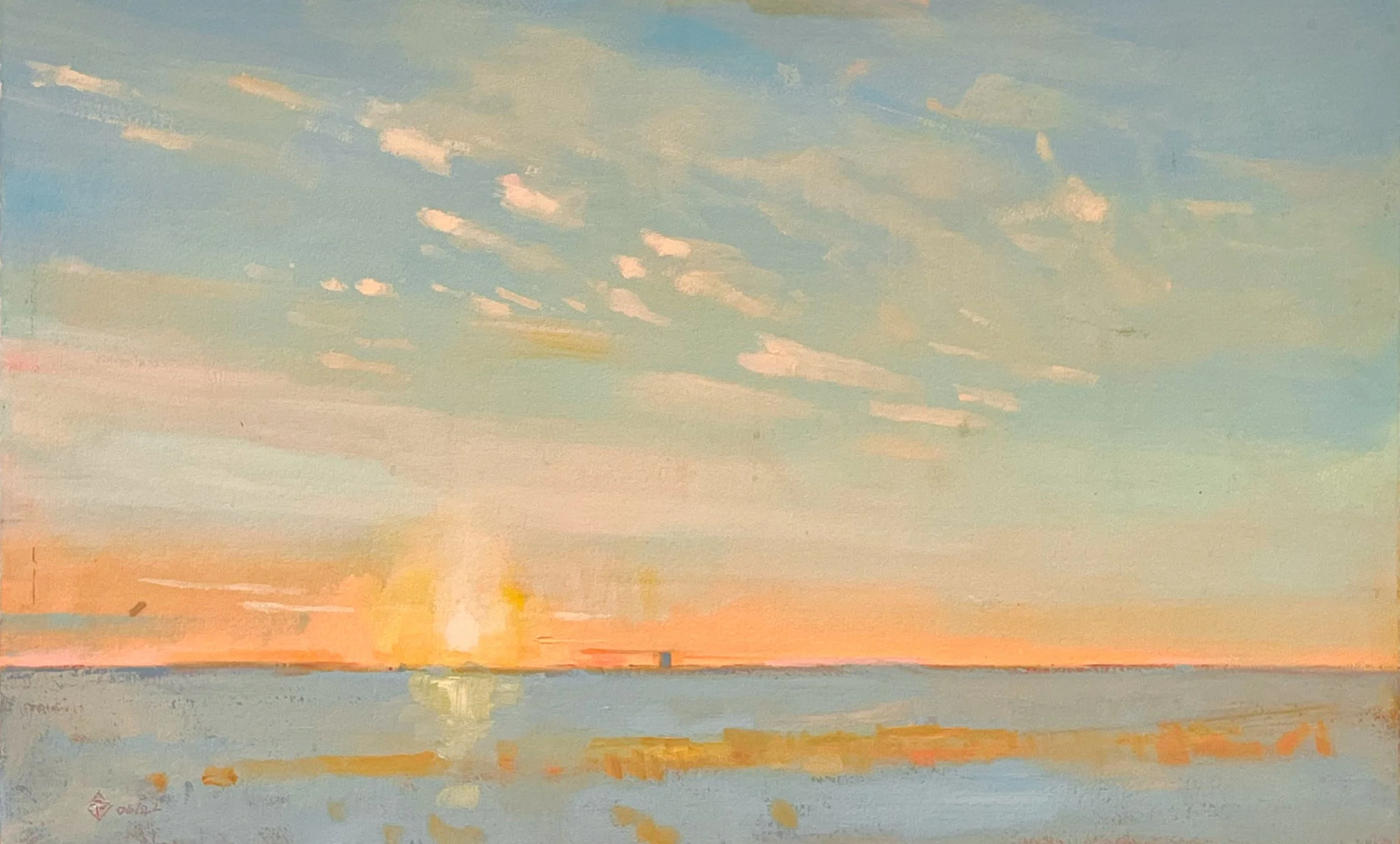  Injunction - Near Broderick, Sask. 18.75 x 30  Oil on Board $ 2900 