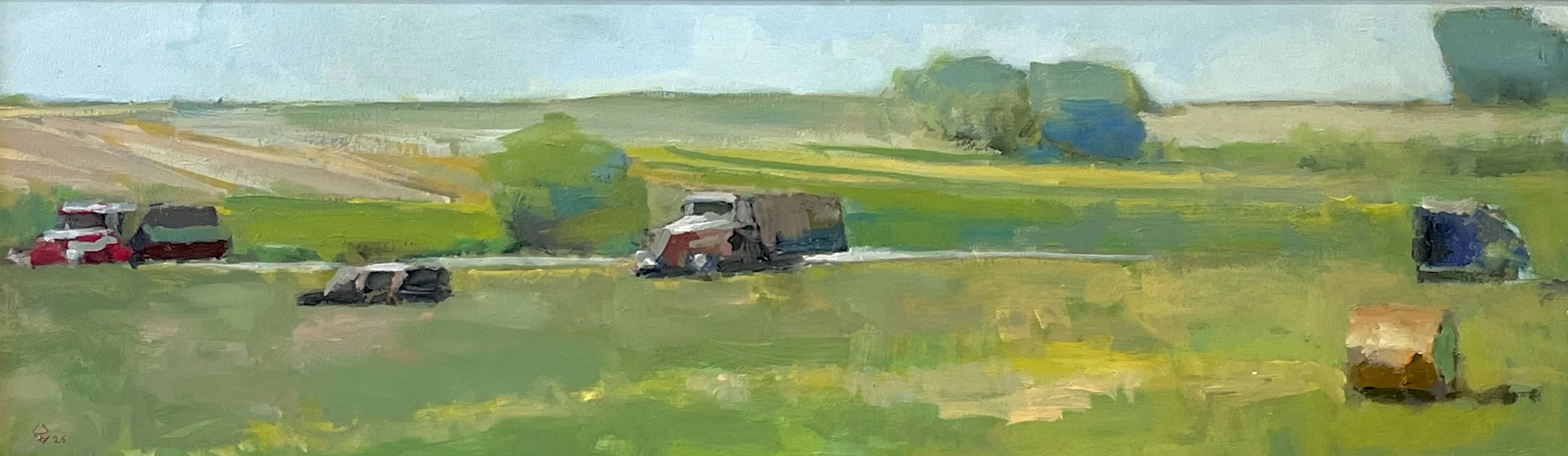  Await 9.5 x 30  Oil on Board $ 2600 