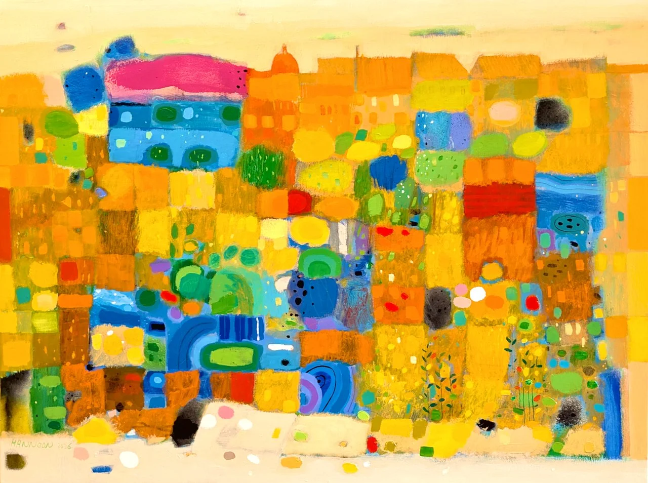  City Breathing at Noon	 35.5 x 47	 Acrylic on Canvas $ 5250 